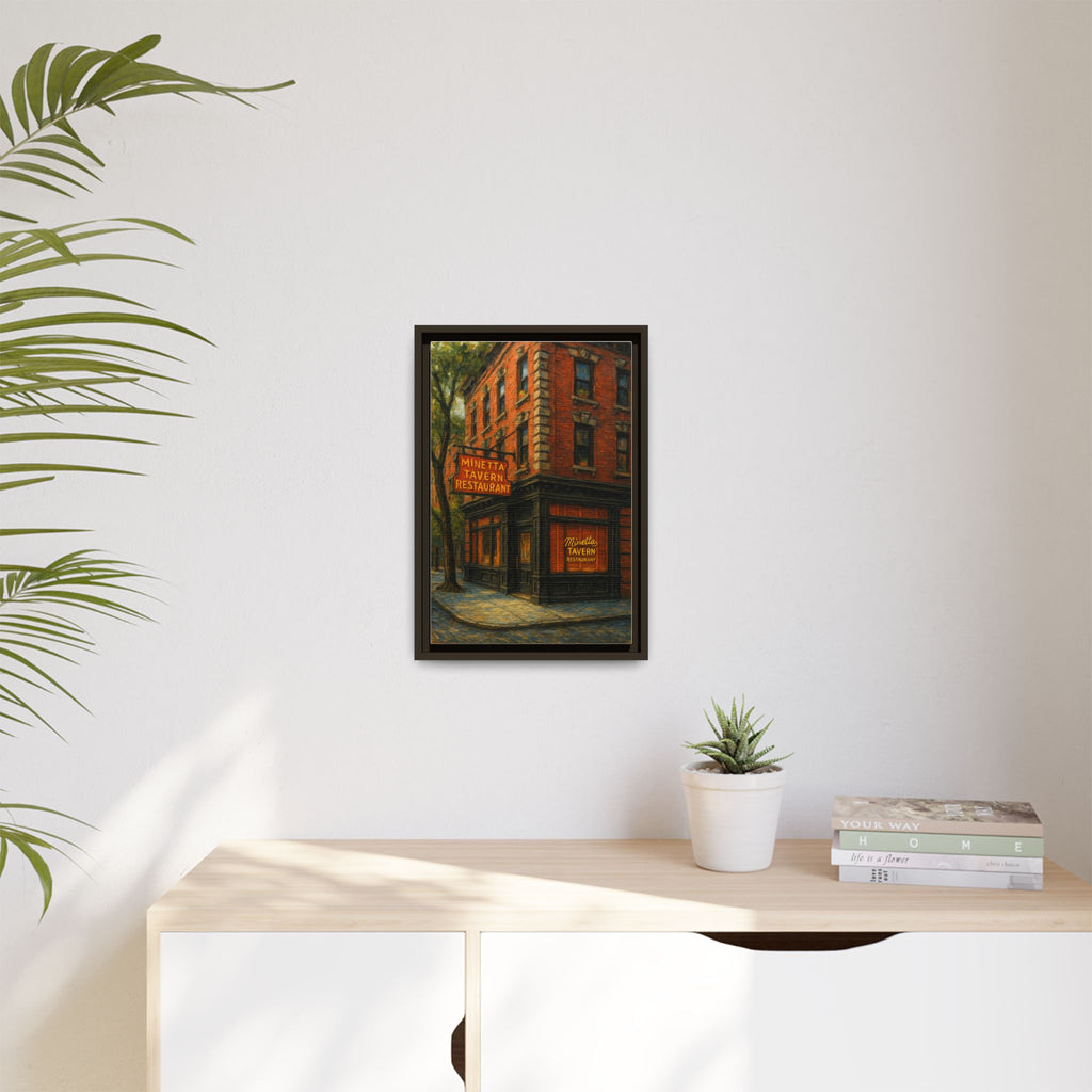 Minetta Tavern — Restaurant Print | Matte Canvas + Wooden Frame