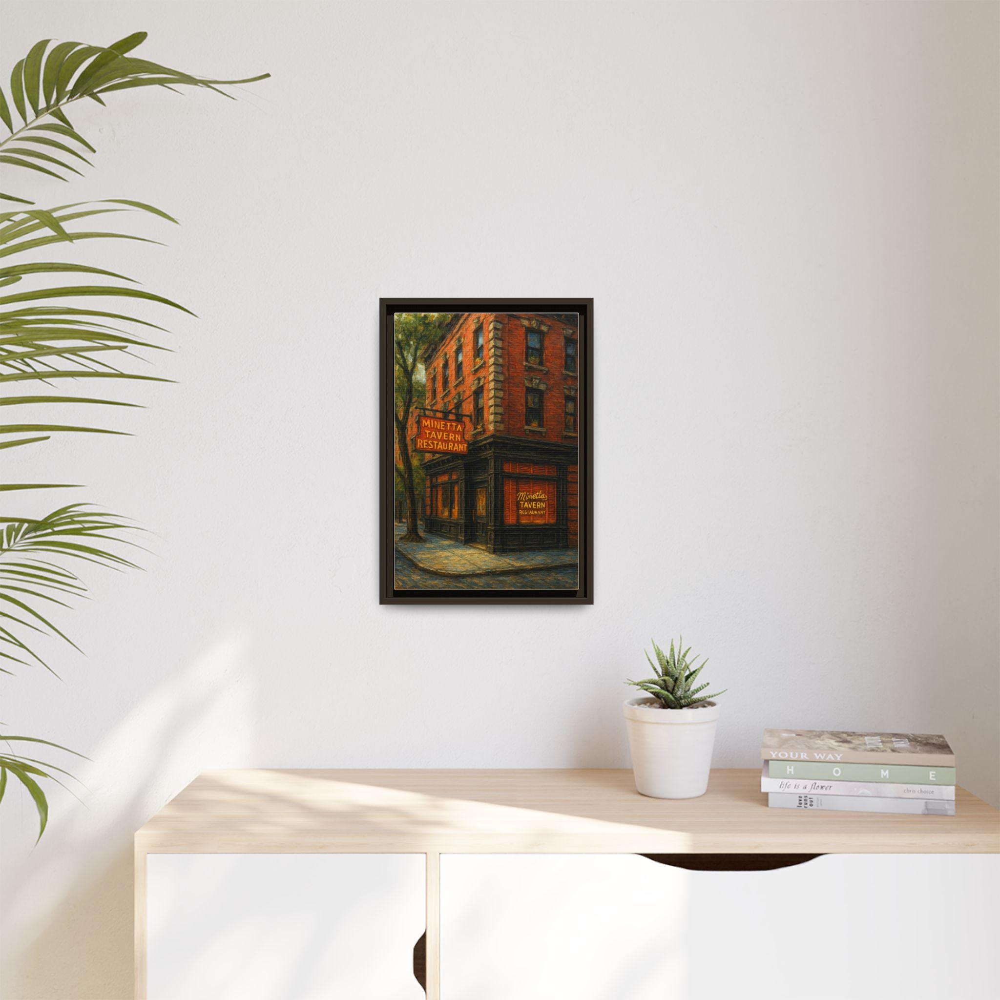 Minetta Tavern — Restaurant Print | Matte Canvas + Wooden Frame