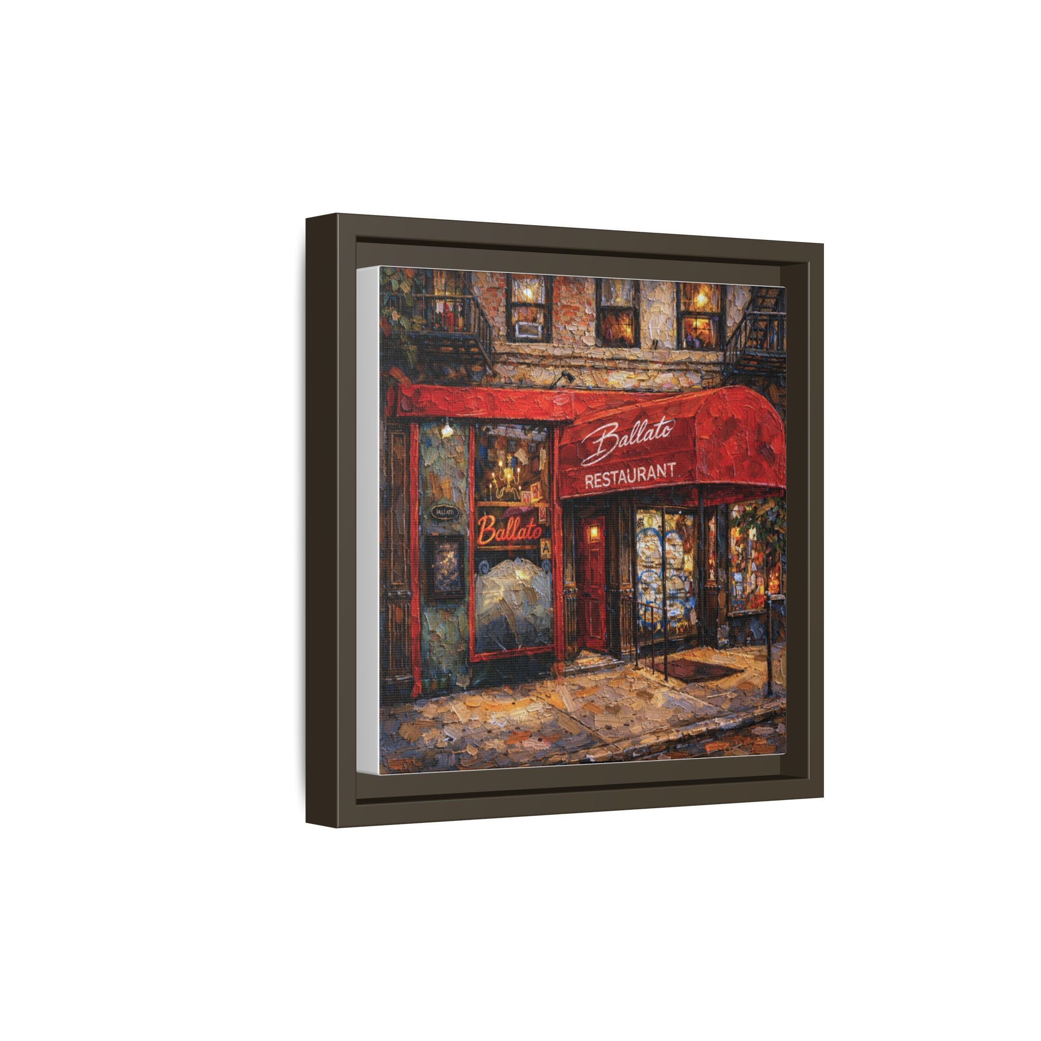 Emilio's Ballato — Restaurant Print | Matte Canvas + Wooden Frame
