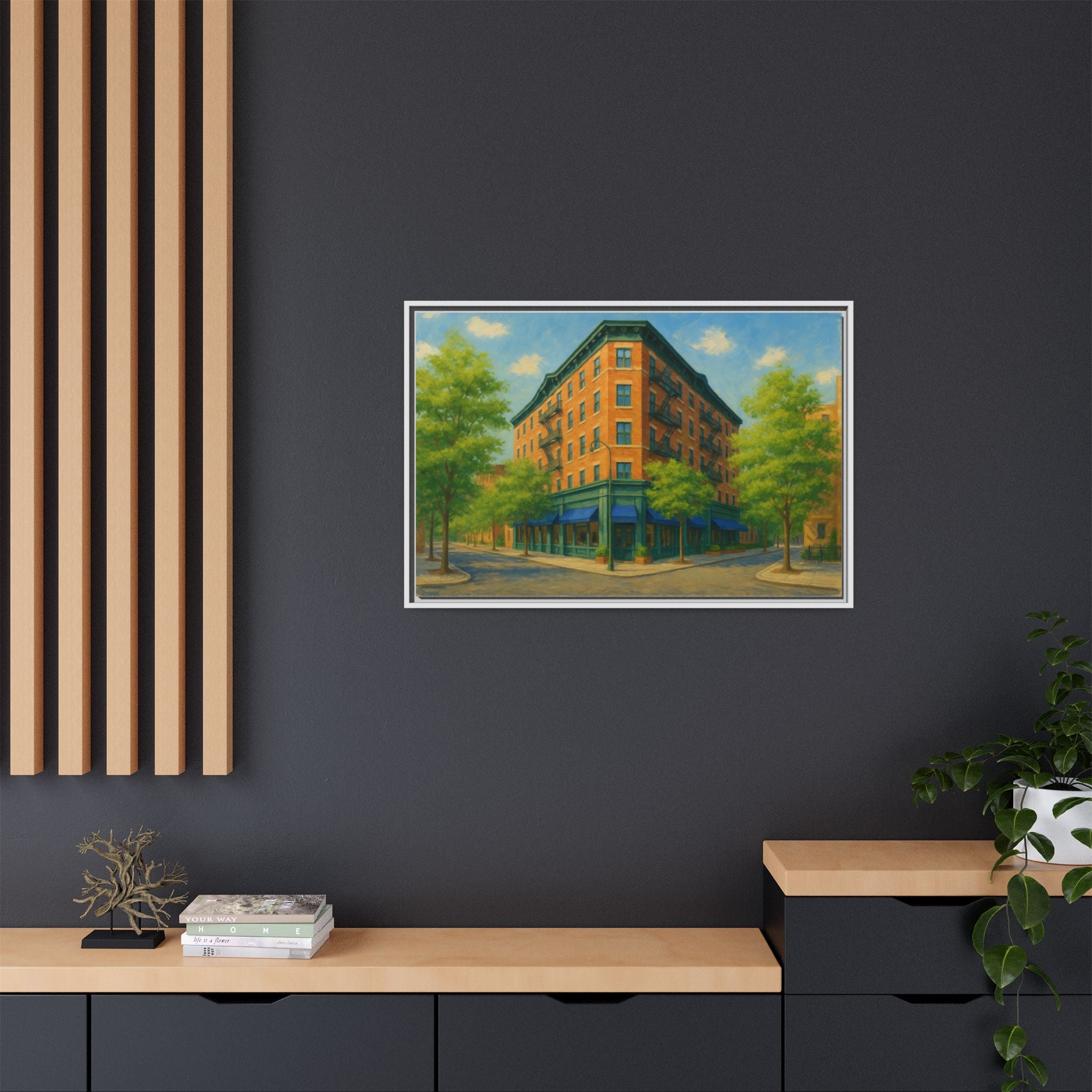 The Mary Lane — Restaurant Print | Matte Canvas + Wooden Frame