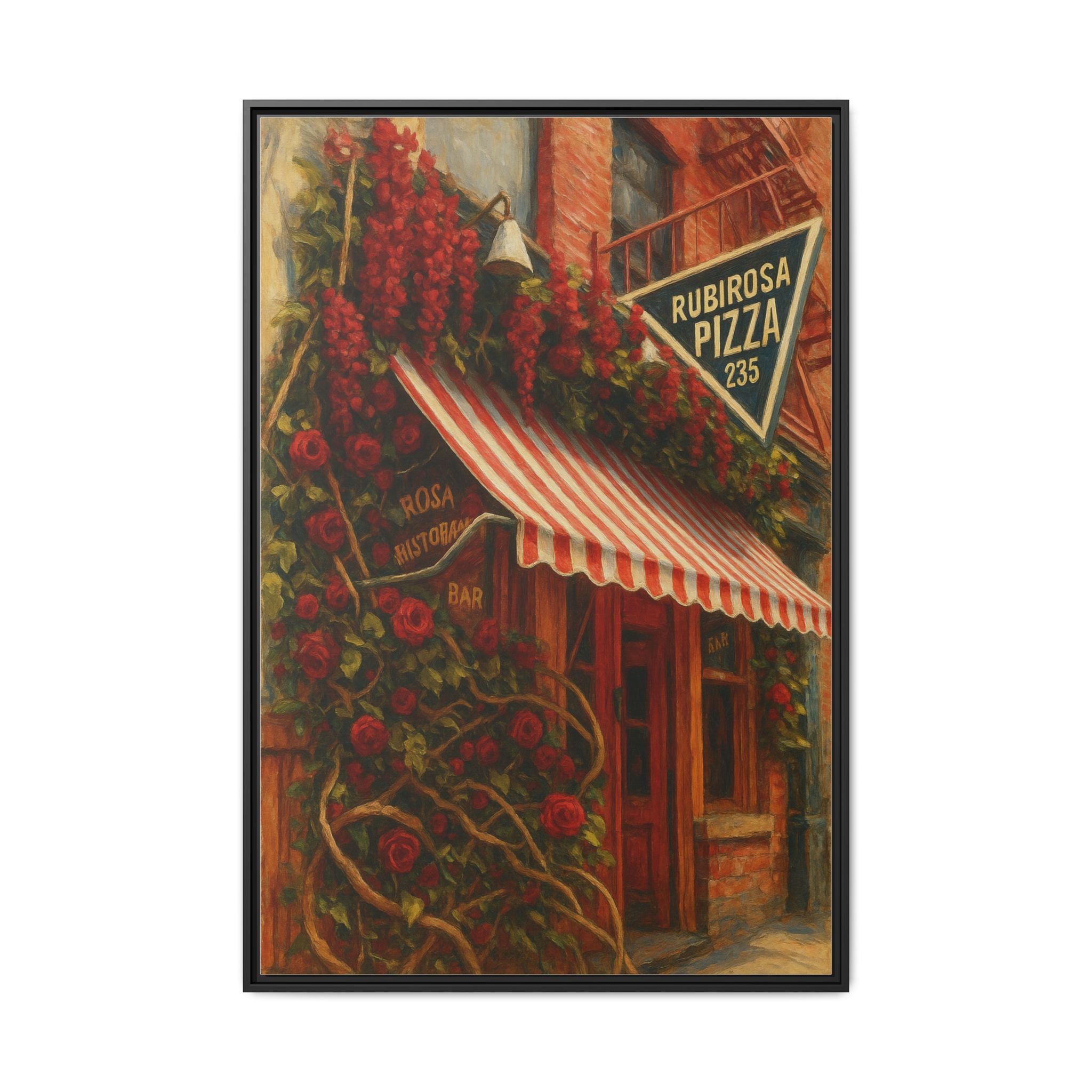 Rubirosa — Restaurant Print | Matte Canvas + Wooden Frame