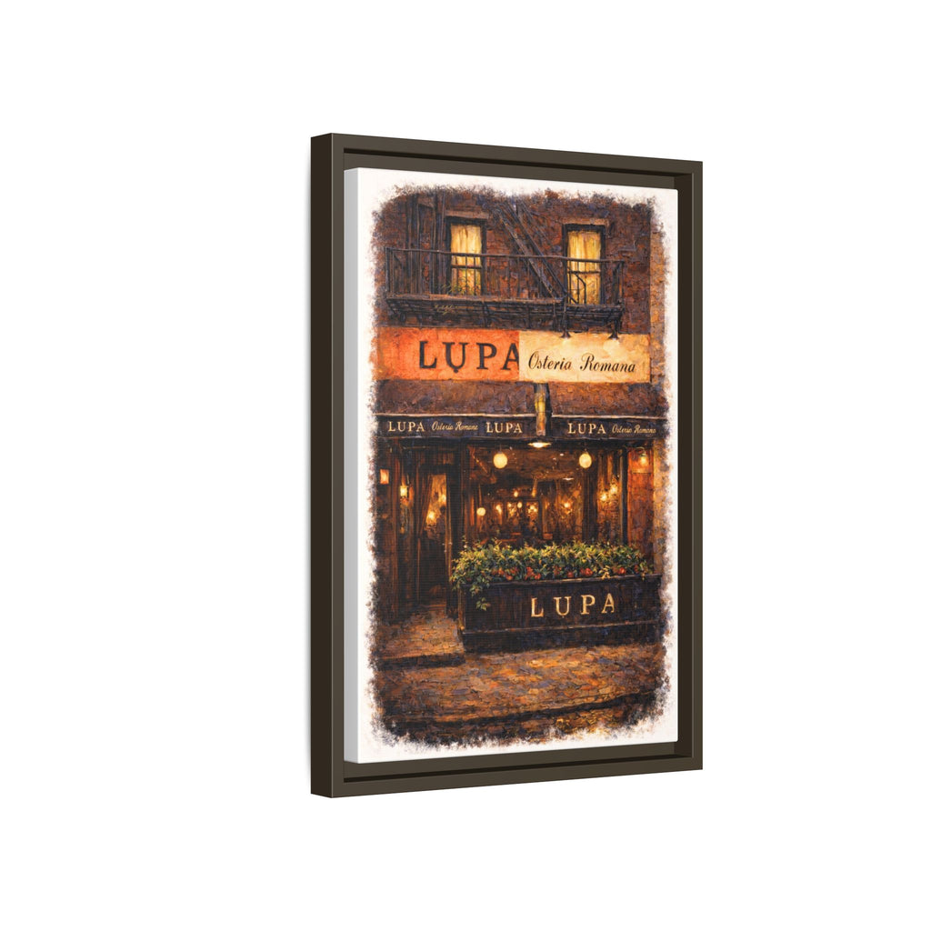 Lupa Osteria Romana — Restaurant Print | Matte Canvas + Wooden Frame