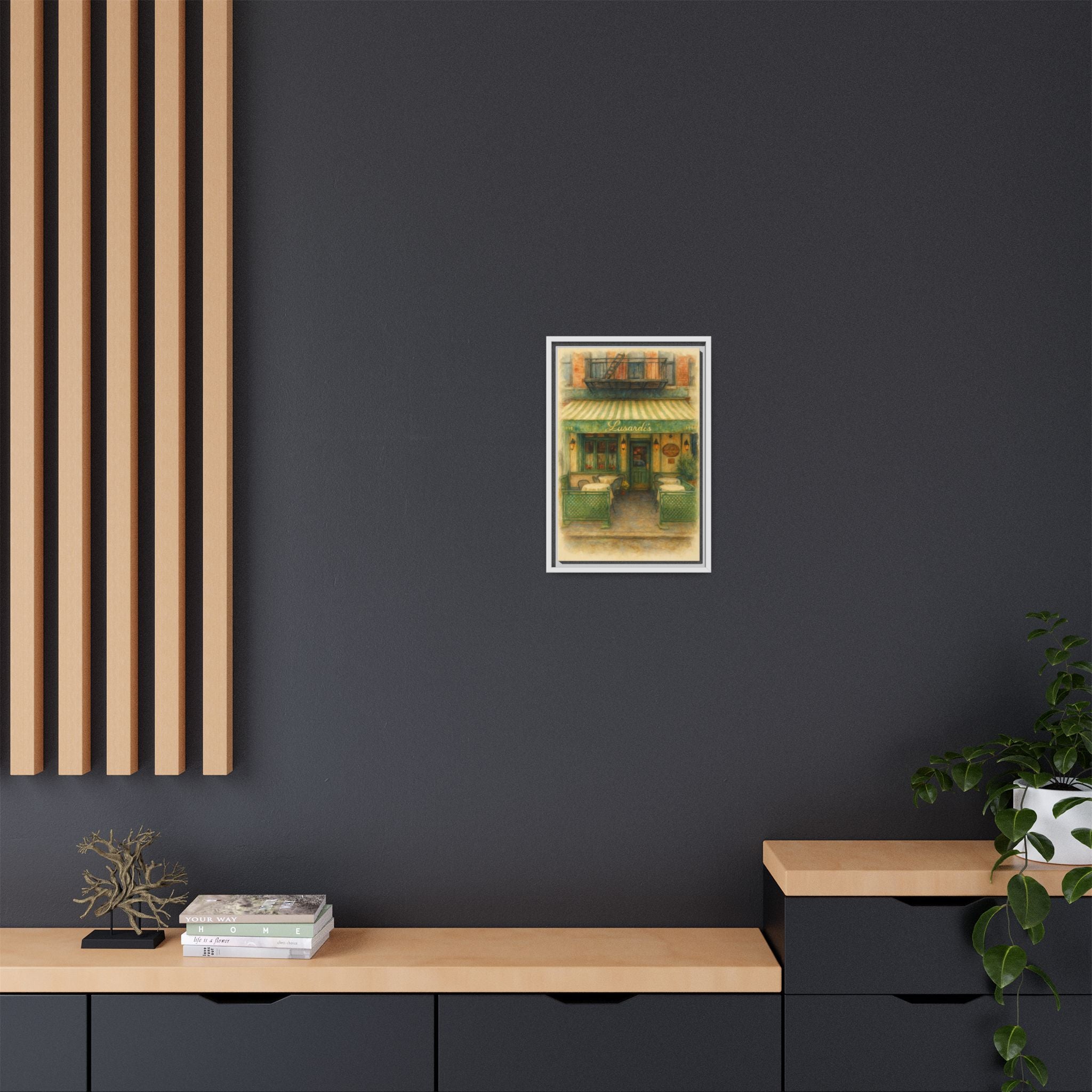 Lusardi's — Restaurant Print | Matte Canvas + Wooden Frame