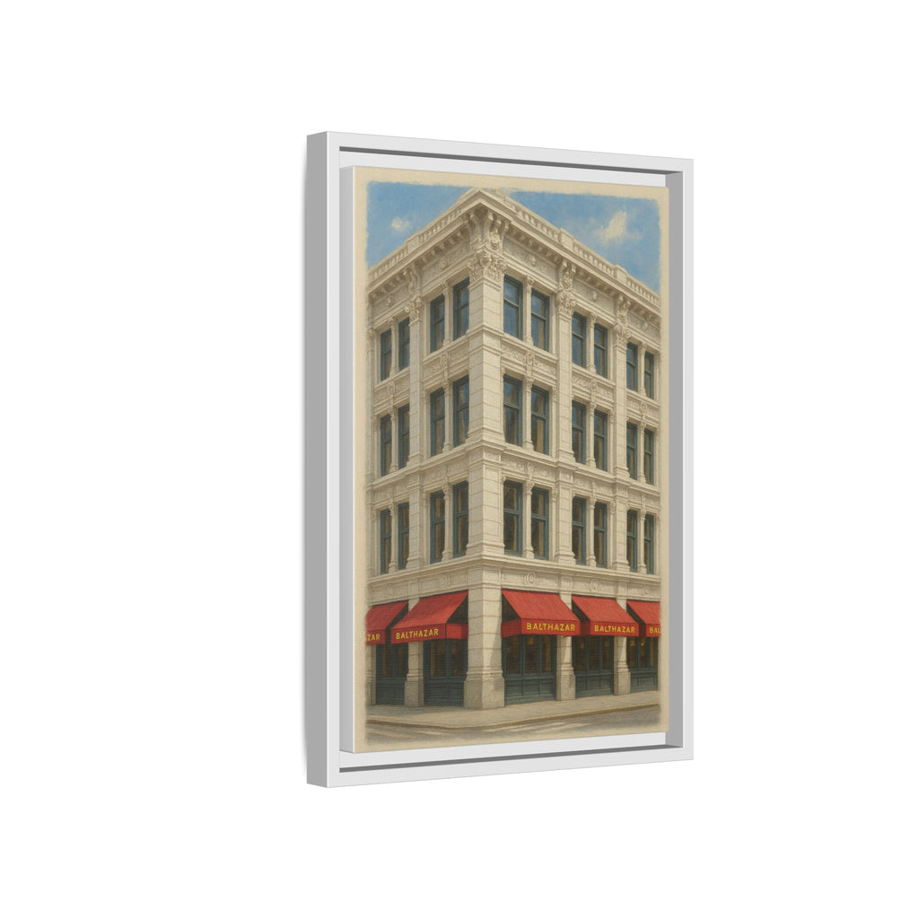 Balthazar Restaurant — Restaurant Print | Matte Canvas + Wooden Frame