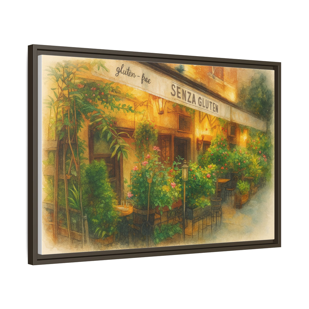 Senza Gluten — Restaurant Print | Matte Canvas + Wooden Frame