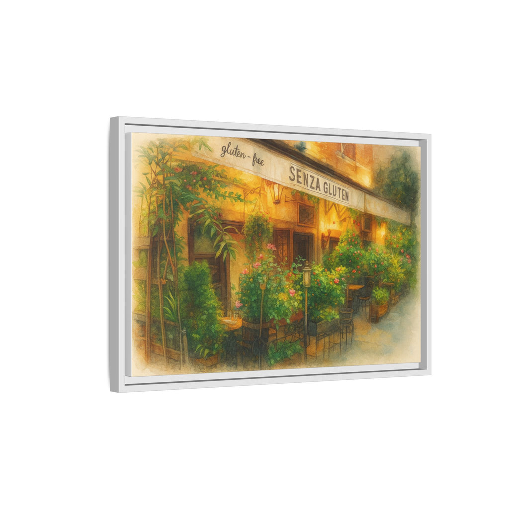 Senza Gluten — Restaurant Print | Matte Canvas + Wooden Frame