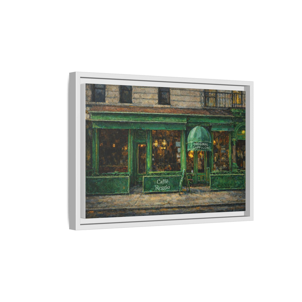 Caffe Reggio — Restaurant Print | Matte Canvas + Wooden Frame
