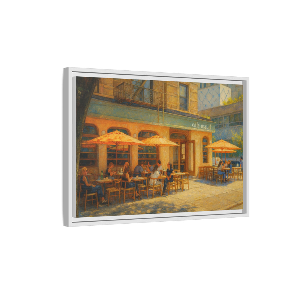 Café Maud — Restaurant Print | Matte Canvas + Wooden Frame