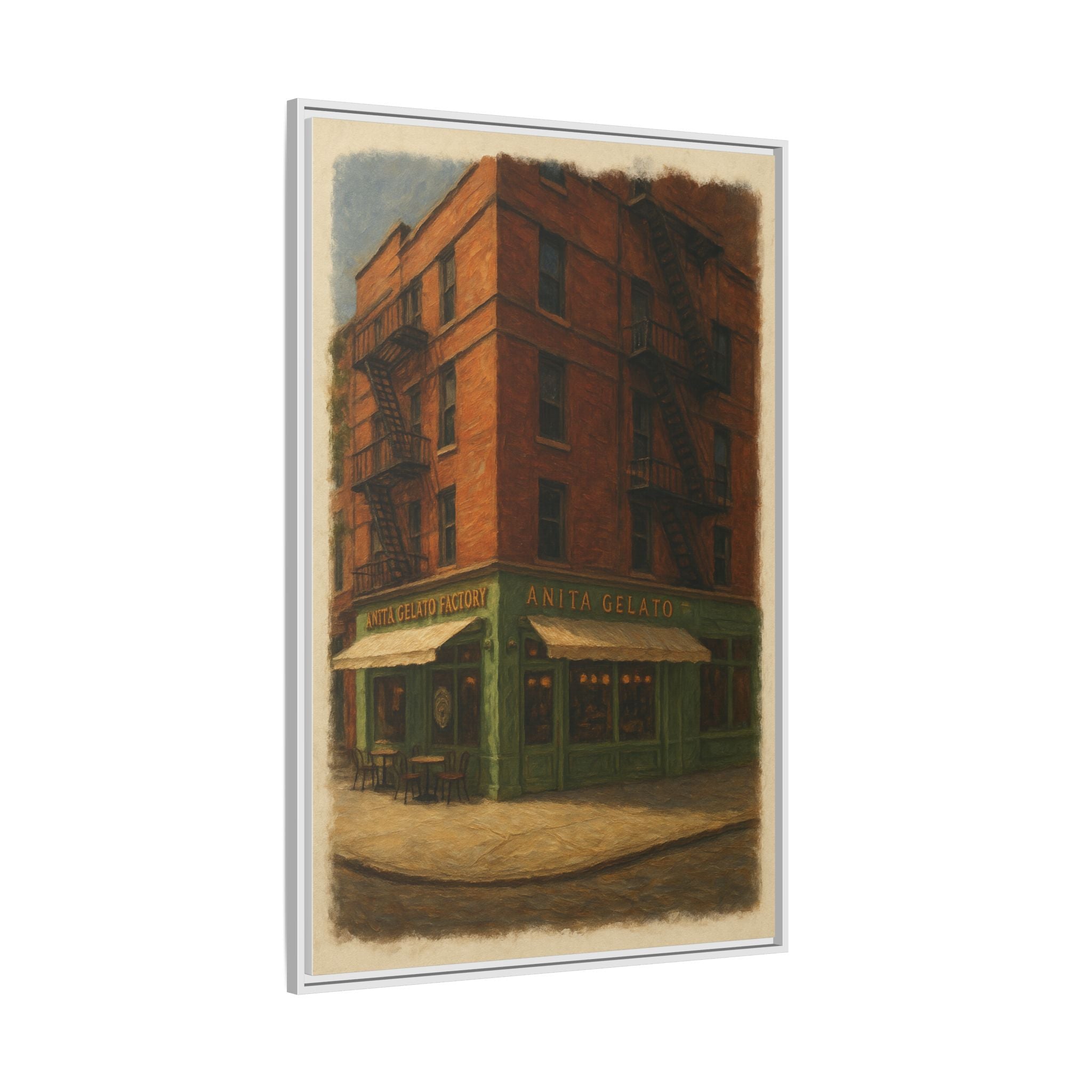 Anita Gelato — Restaurant Print | Matte Canvas + Wooden Frame