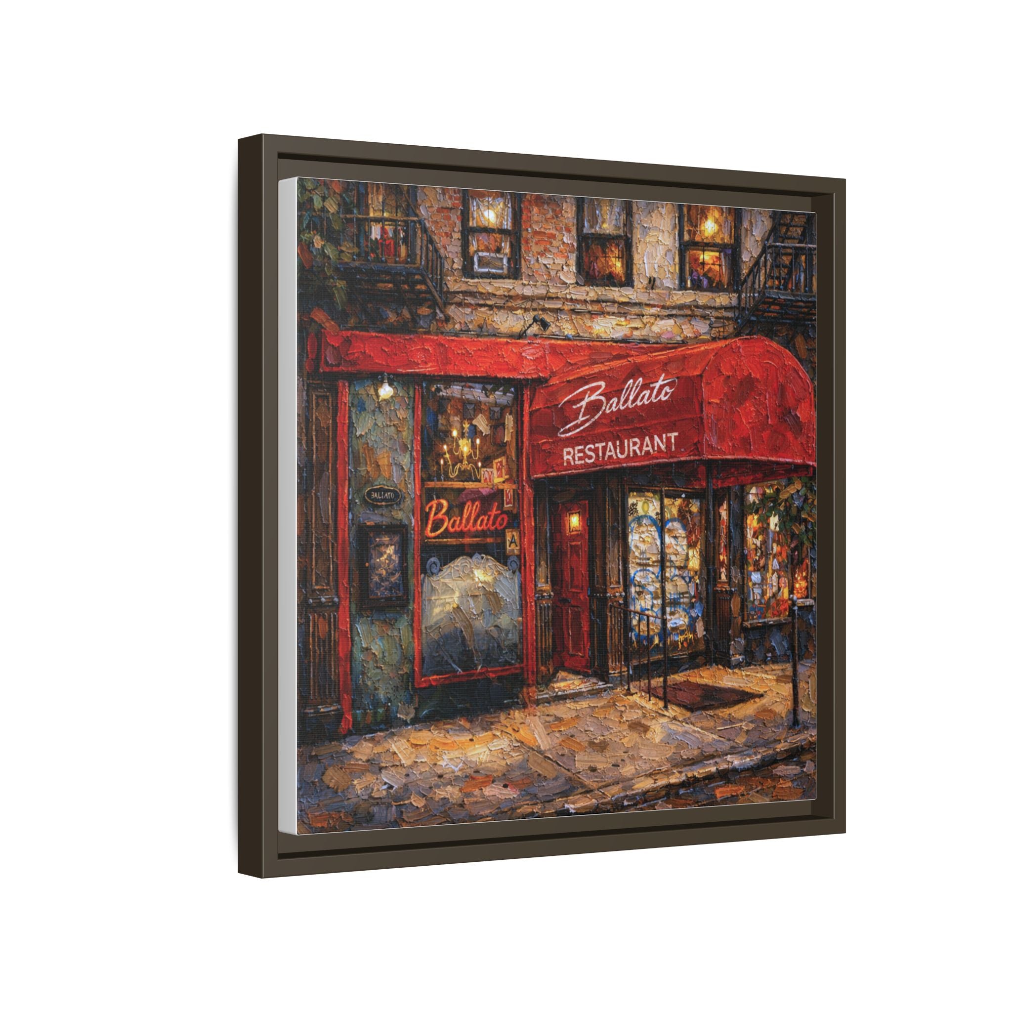 Emilio's Ballato — Restaurant Print | Matte Canvas + Wooden Frame