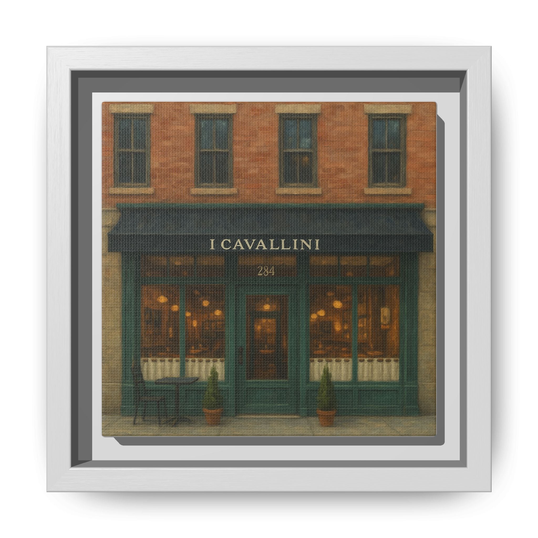 I Cavallini — Restaurant Print | Matte Canvas + Wooden Frame