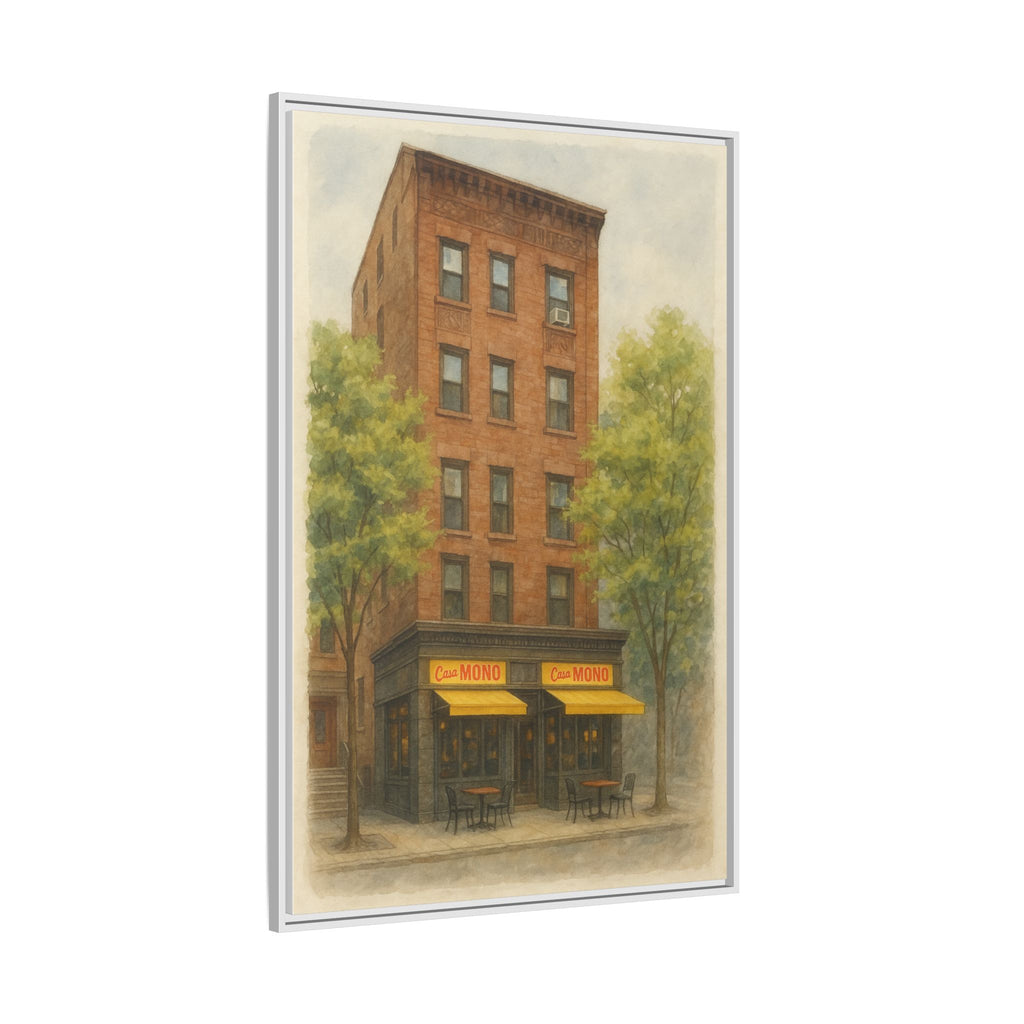 Casa Mono — Restaurant Print | Matte Canvas + Wooden Frame