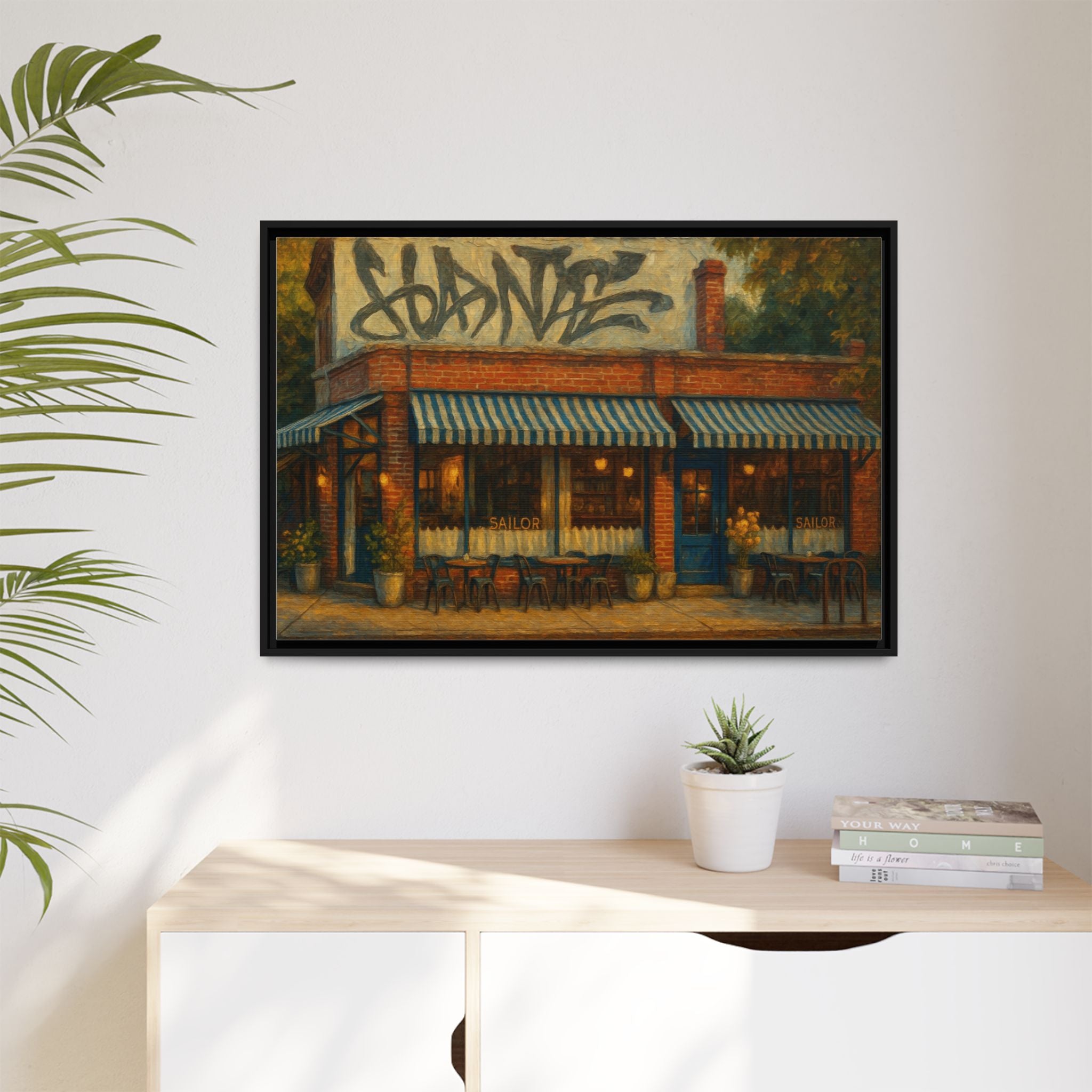 Sailor restaurant art anniversary gift framed print