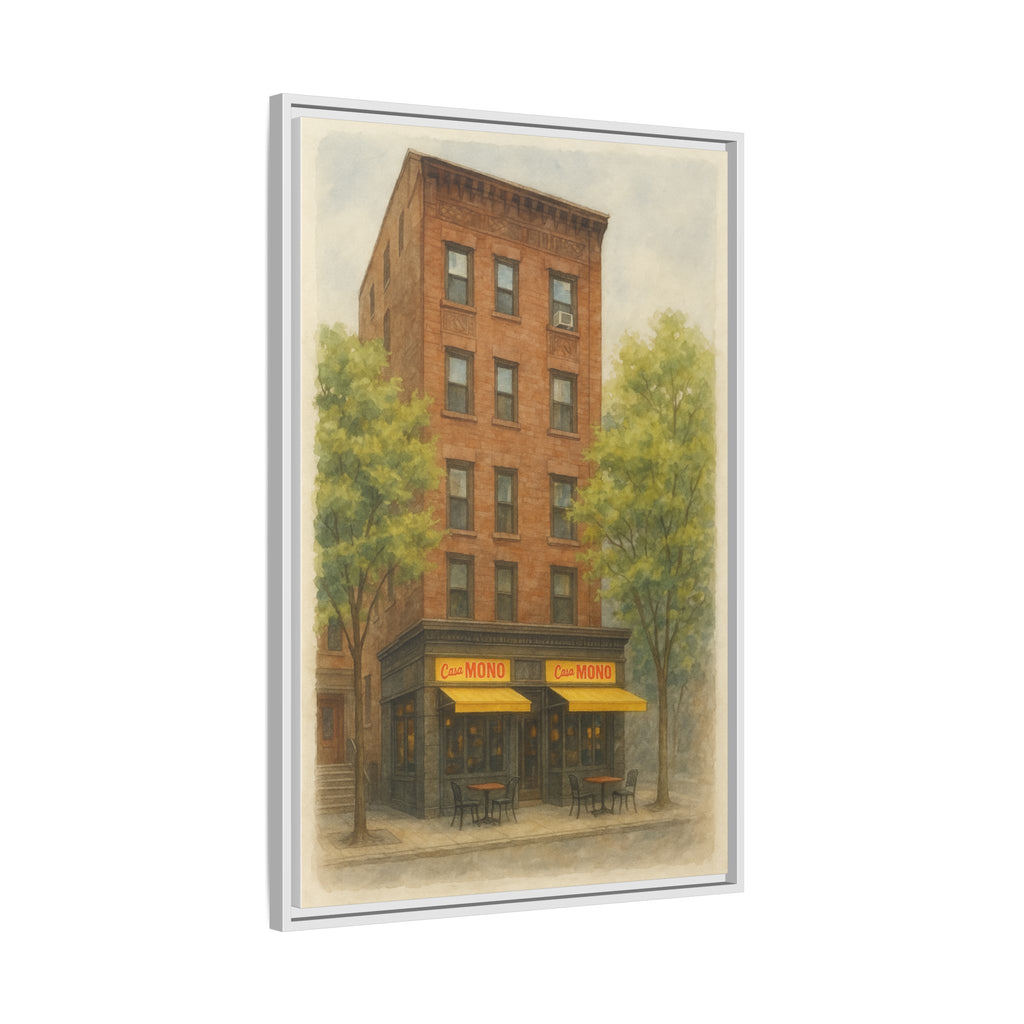 Casa Mono — Restaurant Print | Matte Canvas + Wooden Frame
