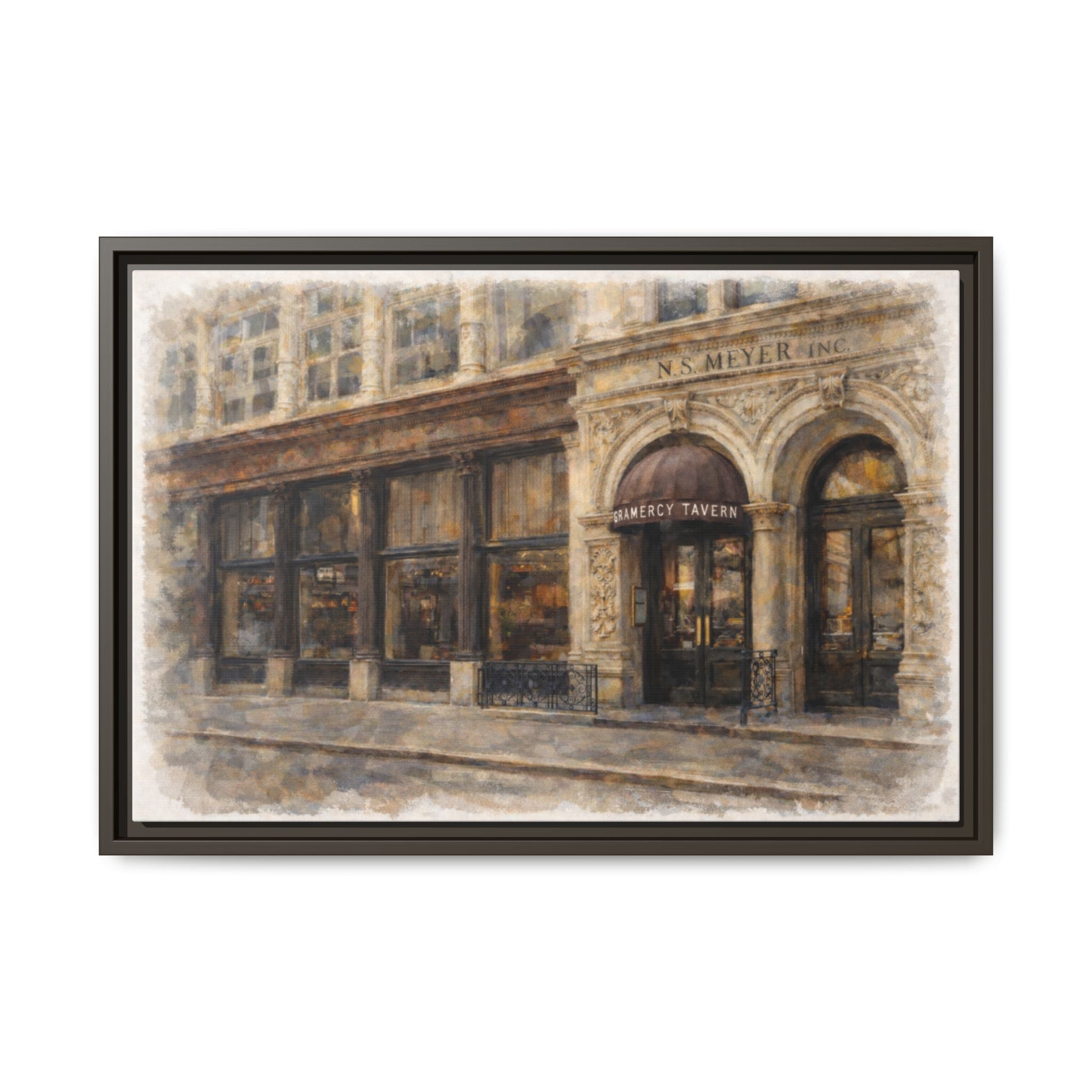 Gramercy Tavern — Restaurant Print | Matte Canvas + Wooden Frame