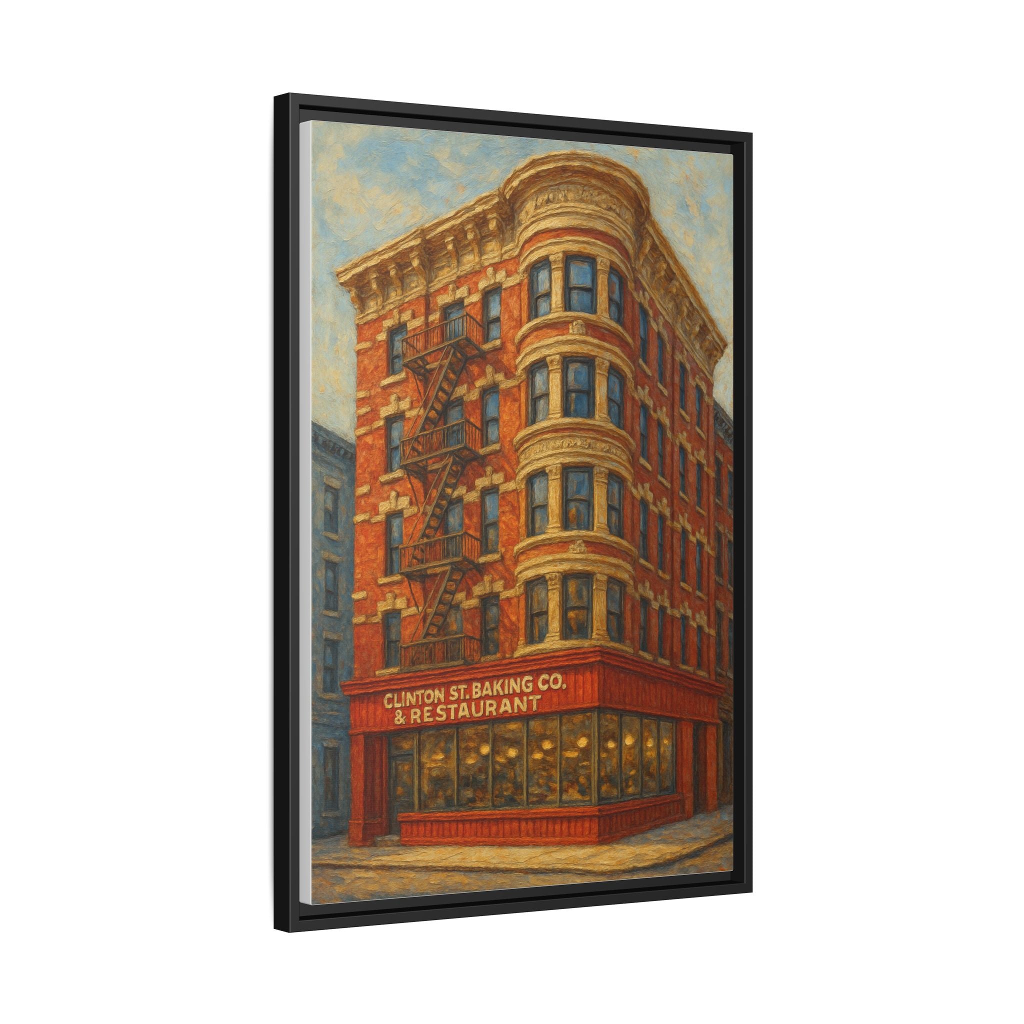 Clinton St. Baking Company — Restaurant Print | Matte Canvas + Wooden Frame