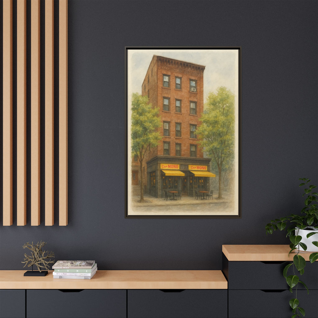Casa Mono — Restaurant Print | Matte Canvas + Wooden Frame