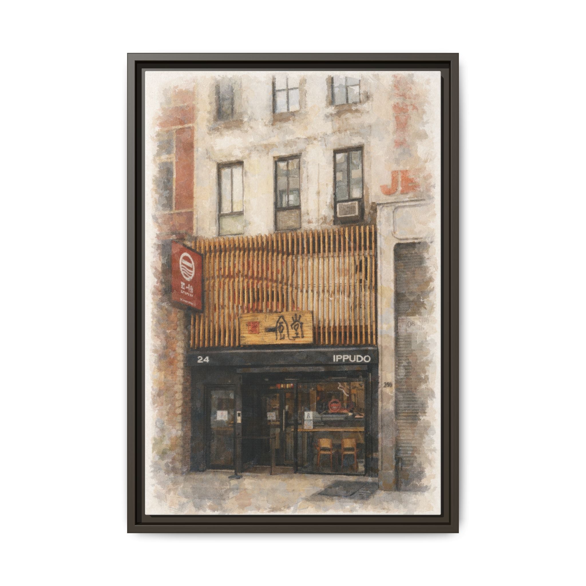 Ippudo — Restaurant Print | Matte Canvas + Wooden Frame