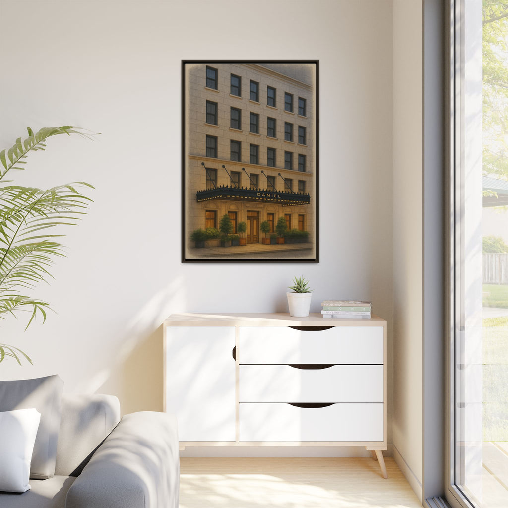 Restaurant Daniel — Restaurant Print | Matte Canvas + Wooden Frame