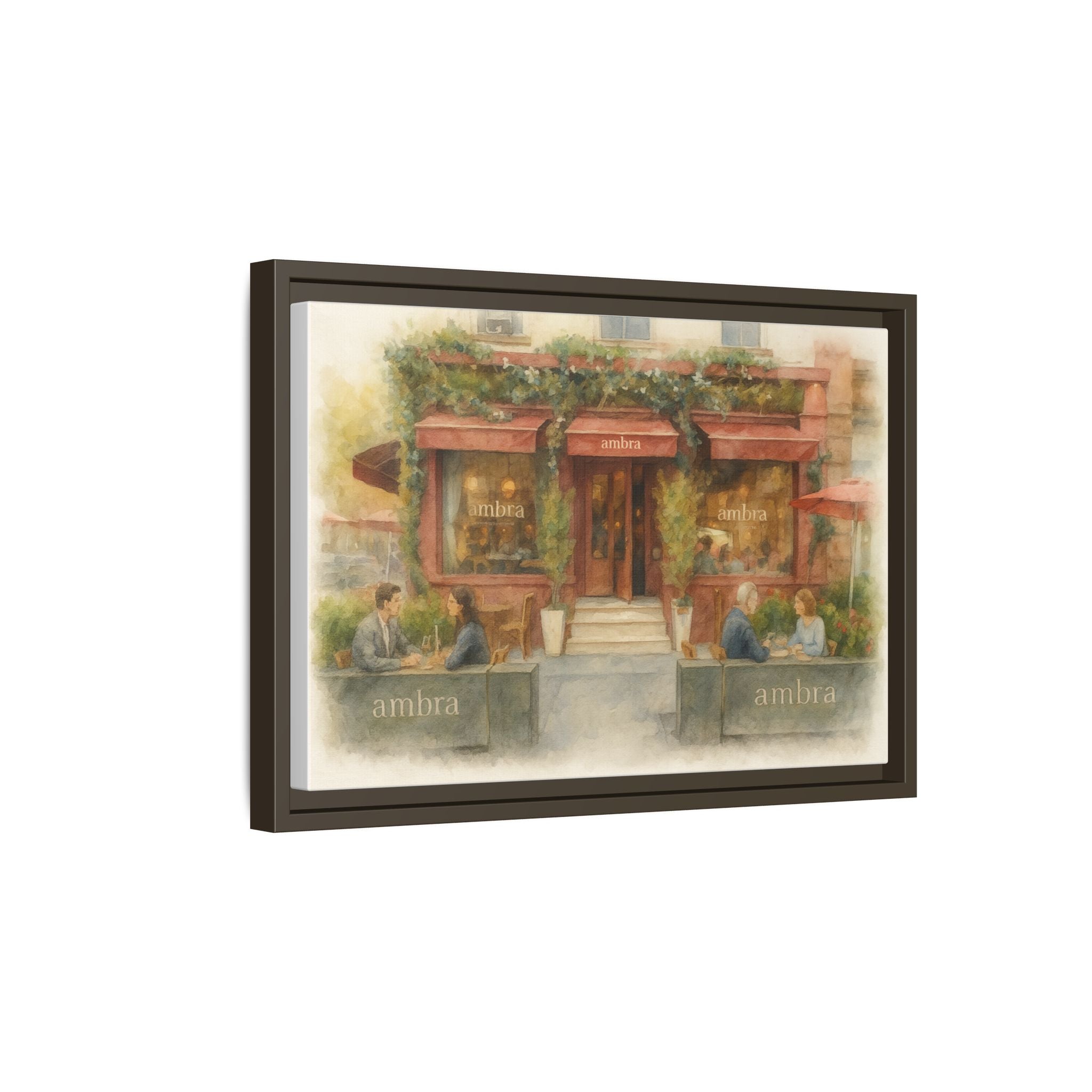 Ambra  — Restaurant Print | Matte Canvas + Wooden Frame