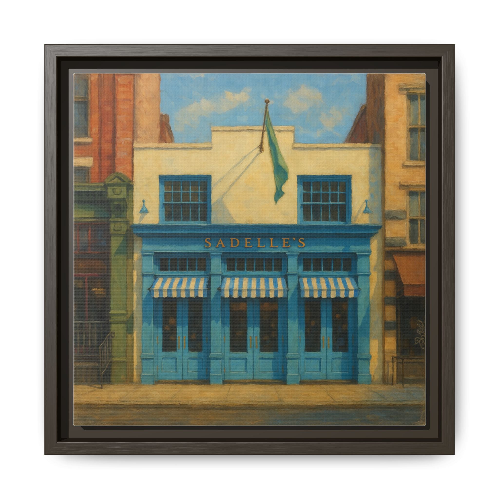 Sadelle's Restaurant — Restaurant Print | Matte Canvas + Wooden Frame