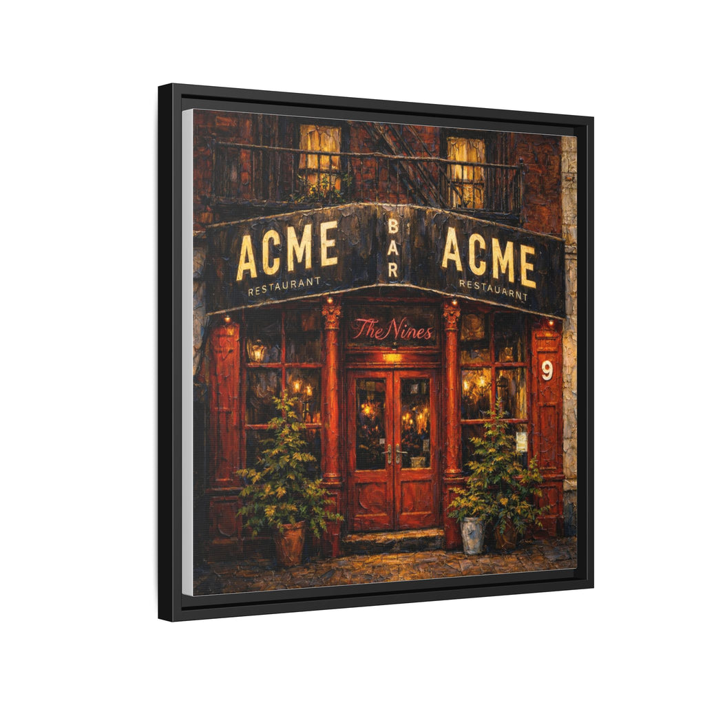 The Nines — Restaurant Print | Matte Canvas + Wooden Frame