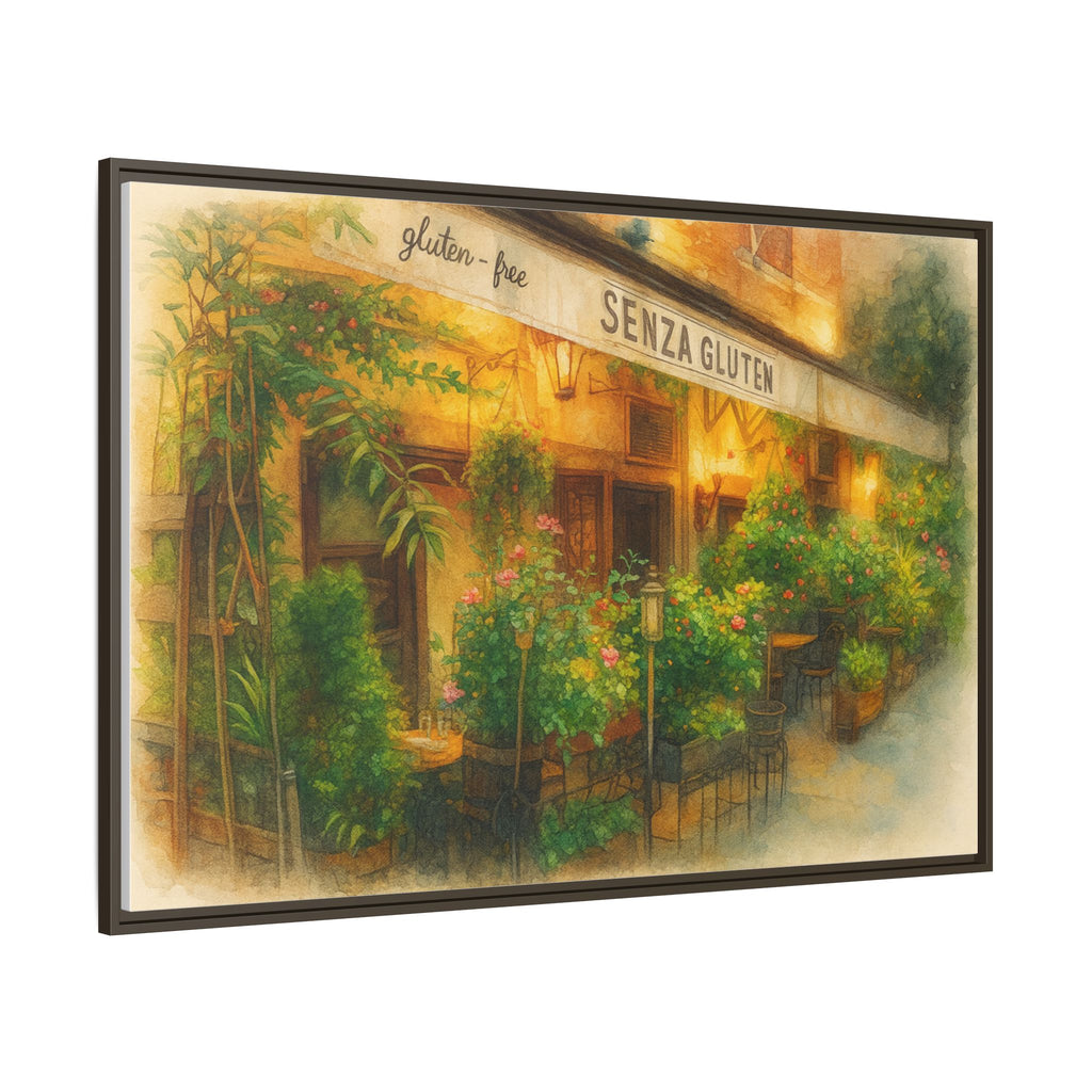 Senza Gluten — Restaurant Print | Matte Canvas + Wooden Frame