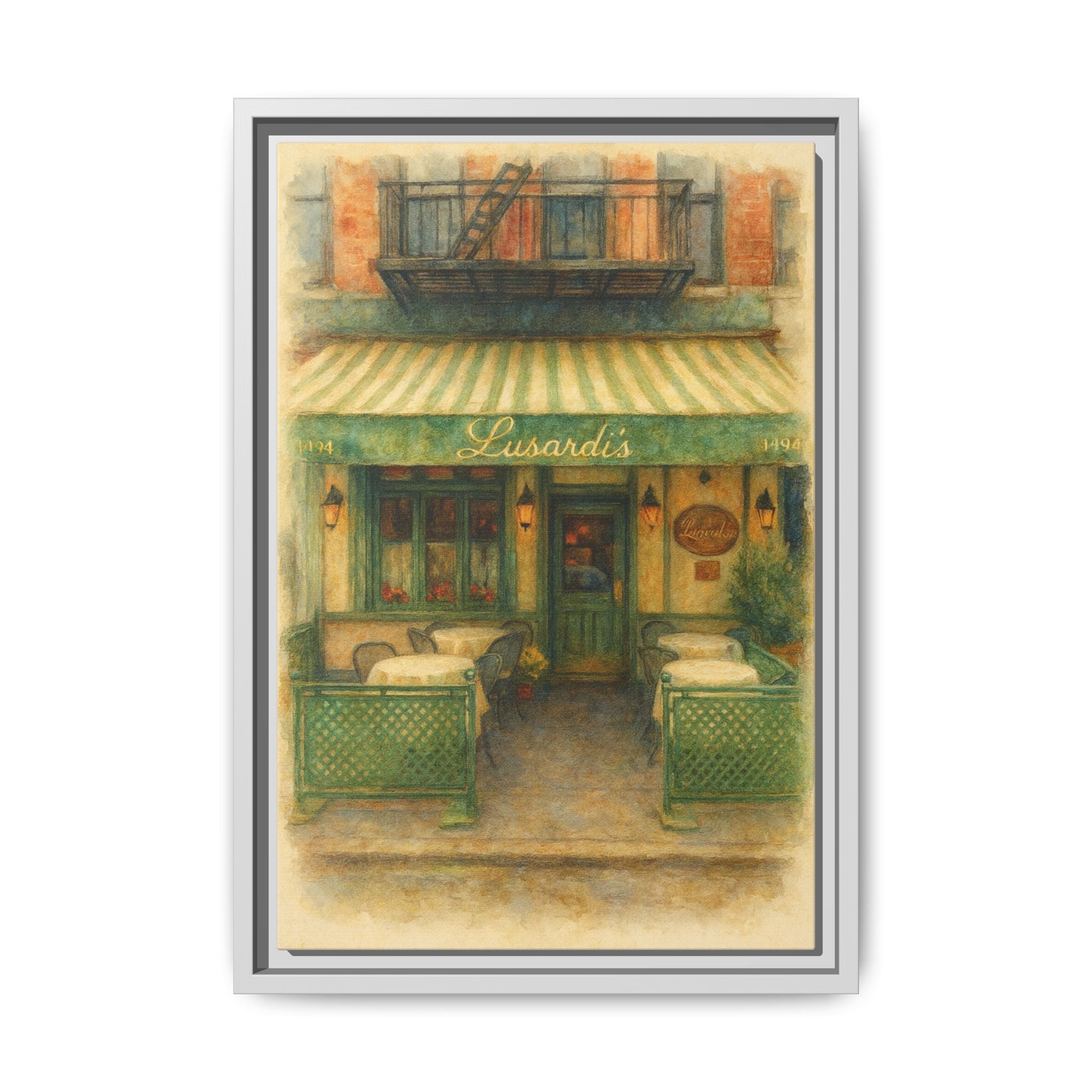 Lusardi's — Restaurant Print | Matte Canvas + Wooden Frame