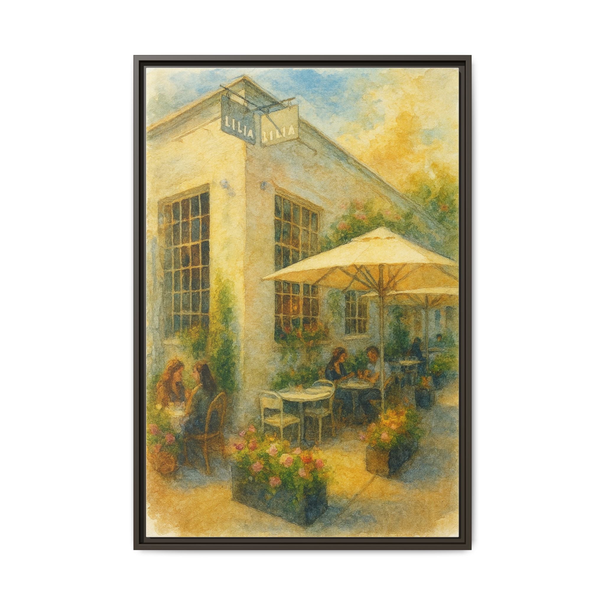 Lilia — Restaurant Print | Matte Canvas + Wooden Frame