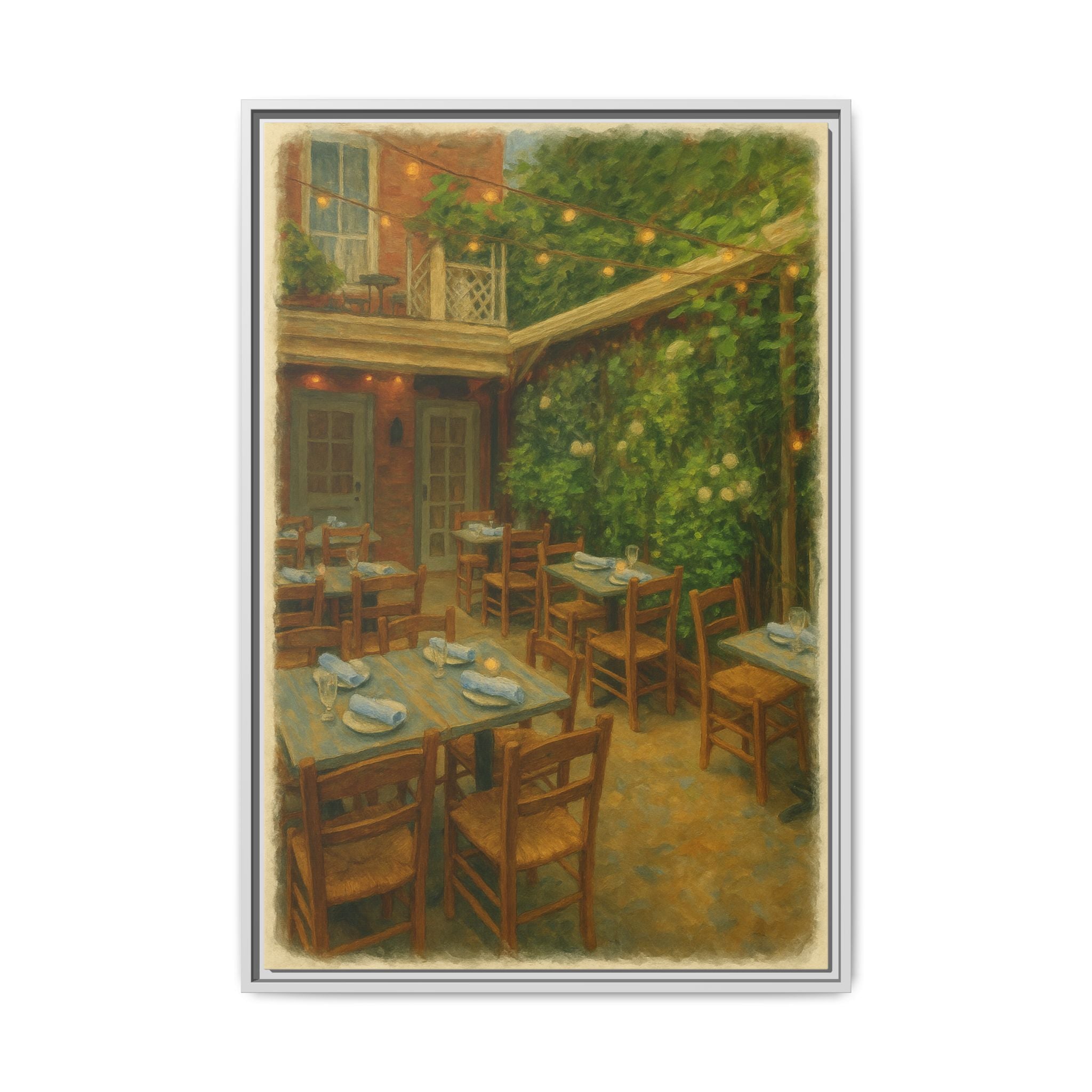 Palma — Restaurant Print | Matte Canvas + Wooden Frame