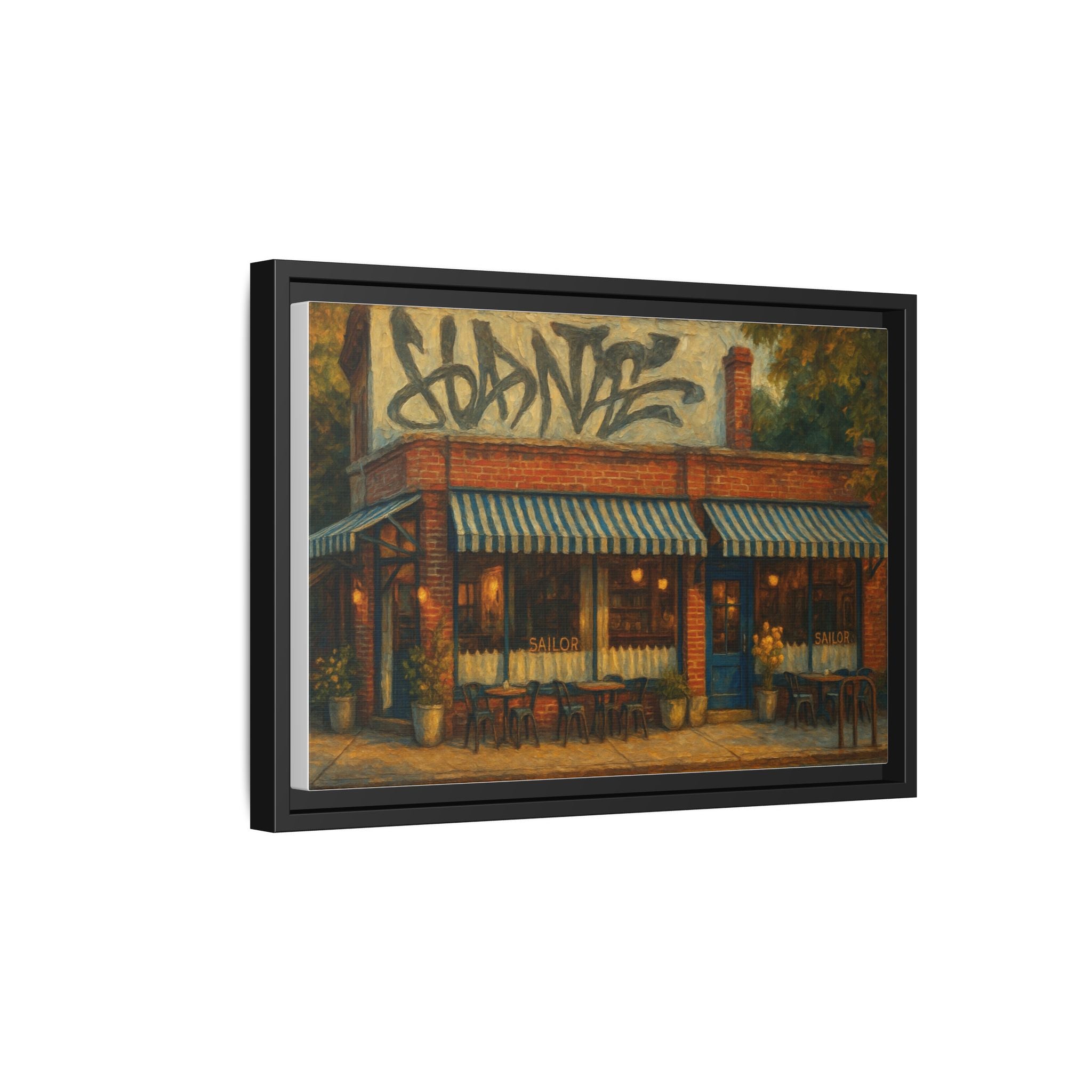 Sailor vintage restaurant poster framed art print