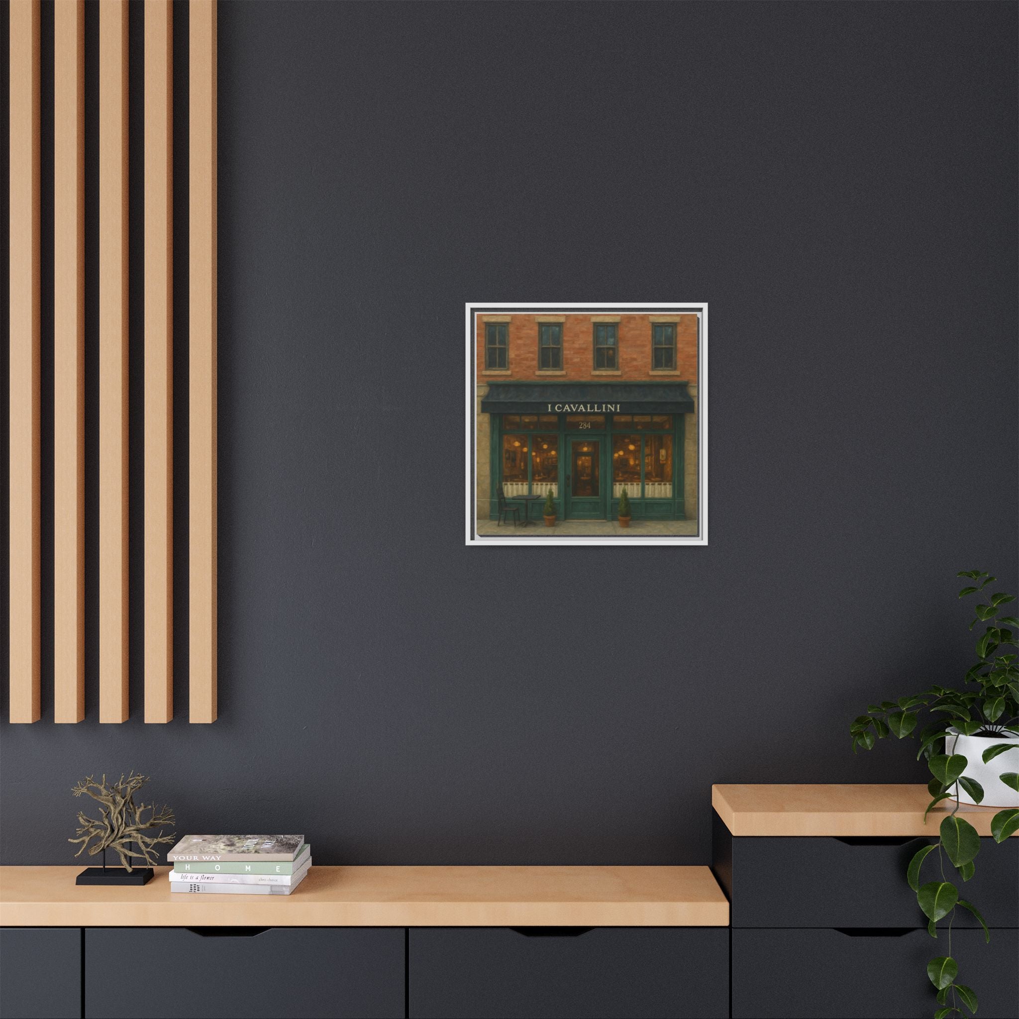 I Cavallini — Restaurant Print | Matte Canvas + Wooden Frame