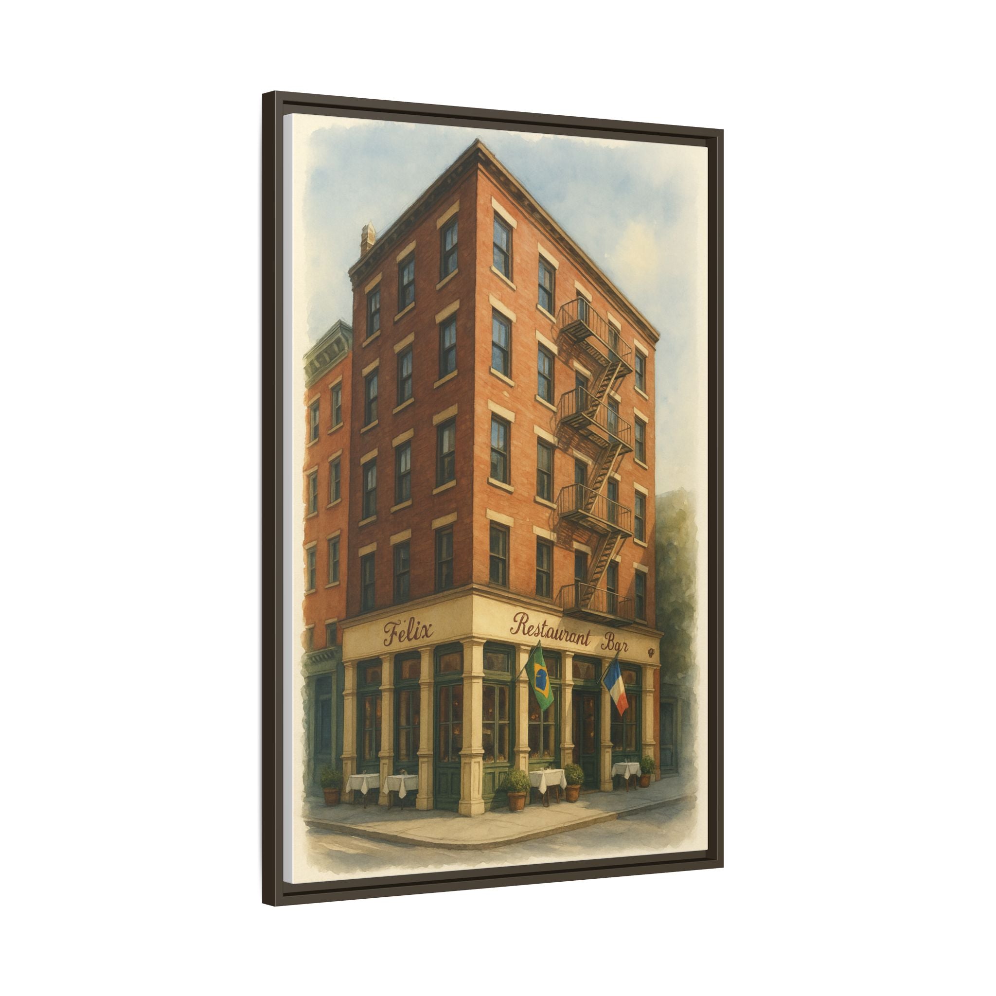 Felix — Restaurant Print | Matte Canvas + Wooden Frame