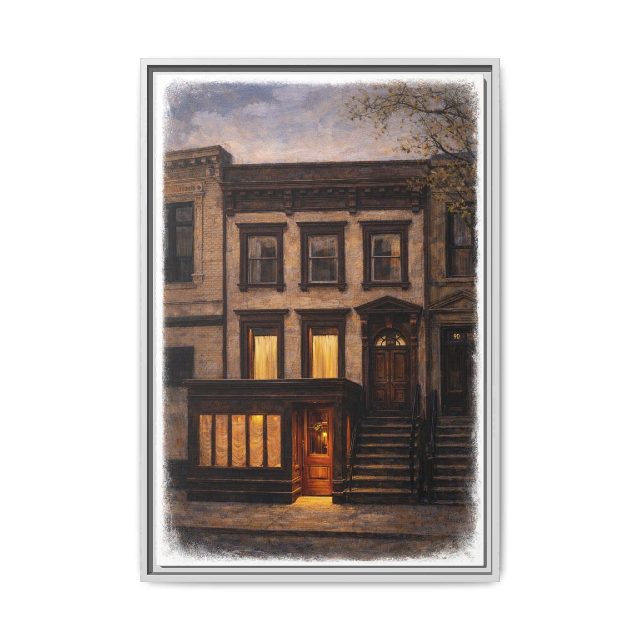 Chez Fifi — Restaurant Print | Matte Canvas + Wooden Frame