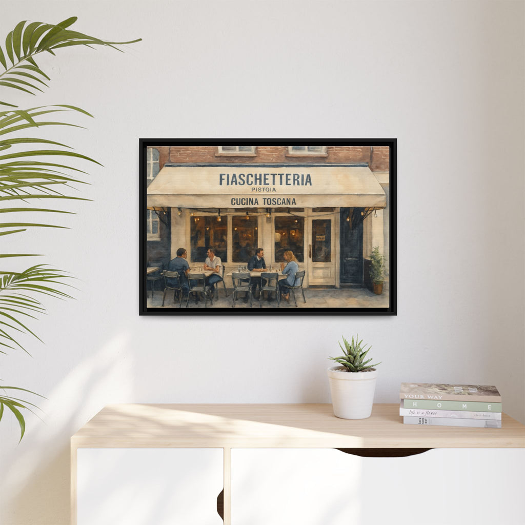 Fiaschetteria Pistoia — Restaurant Print | Matte Canvas + Wooden Frame
