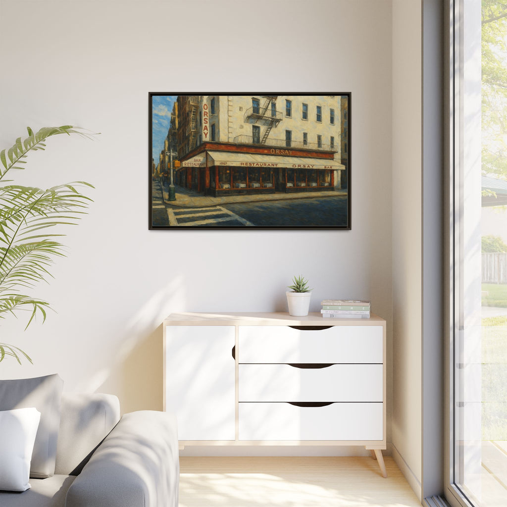 Orsay — Restaurant Print | Matte Canvas + Wooden Frame