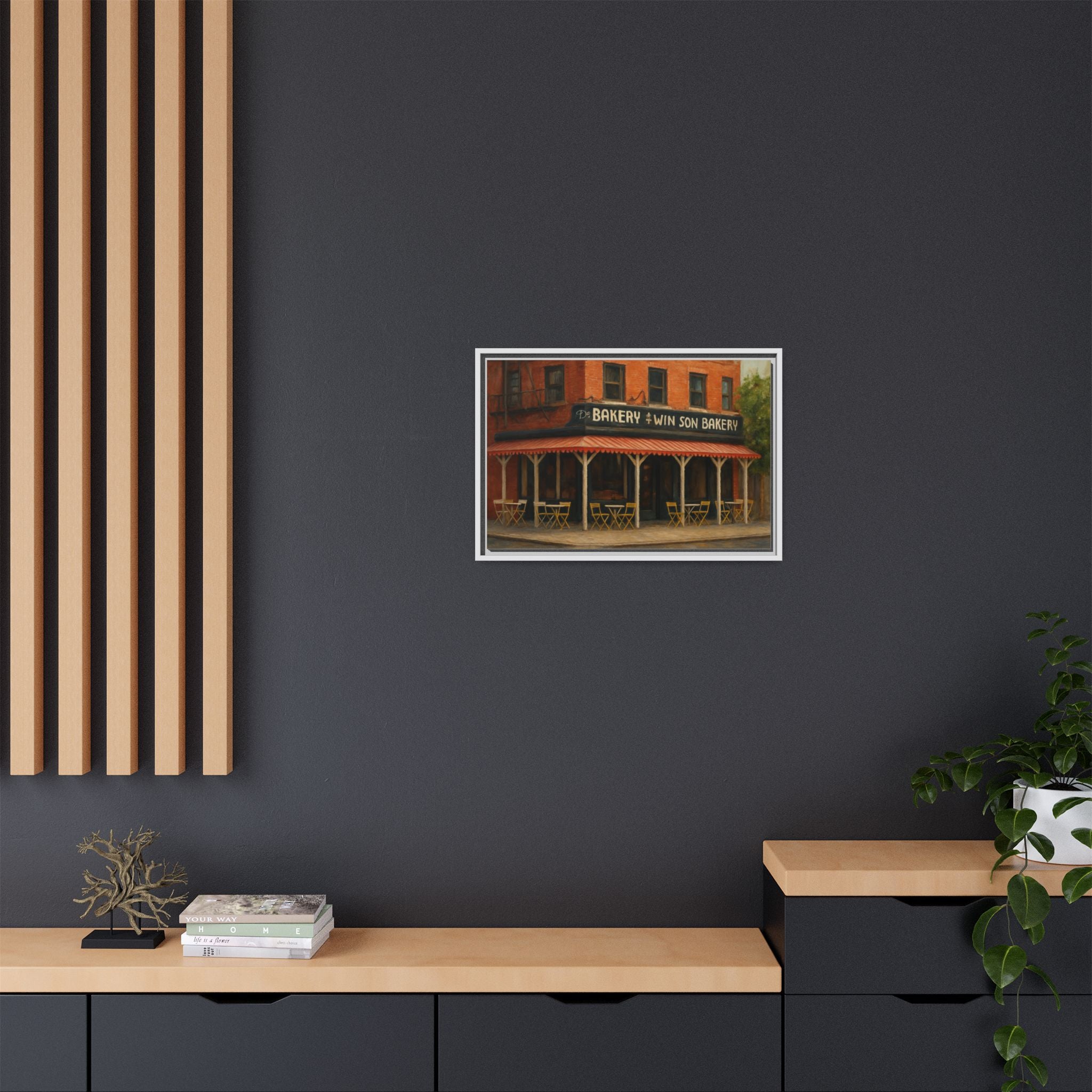 Win Son Bakery — Restaurant Print | Matte Canvas + Wooden Frame