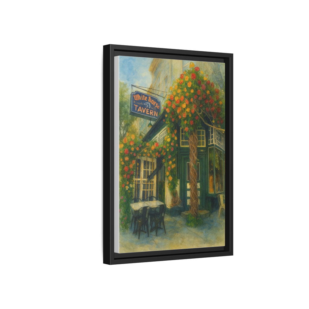 White Horse Tavern — Restaurant Print | Matte Canvas + Wooden Frame