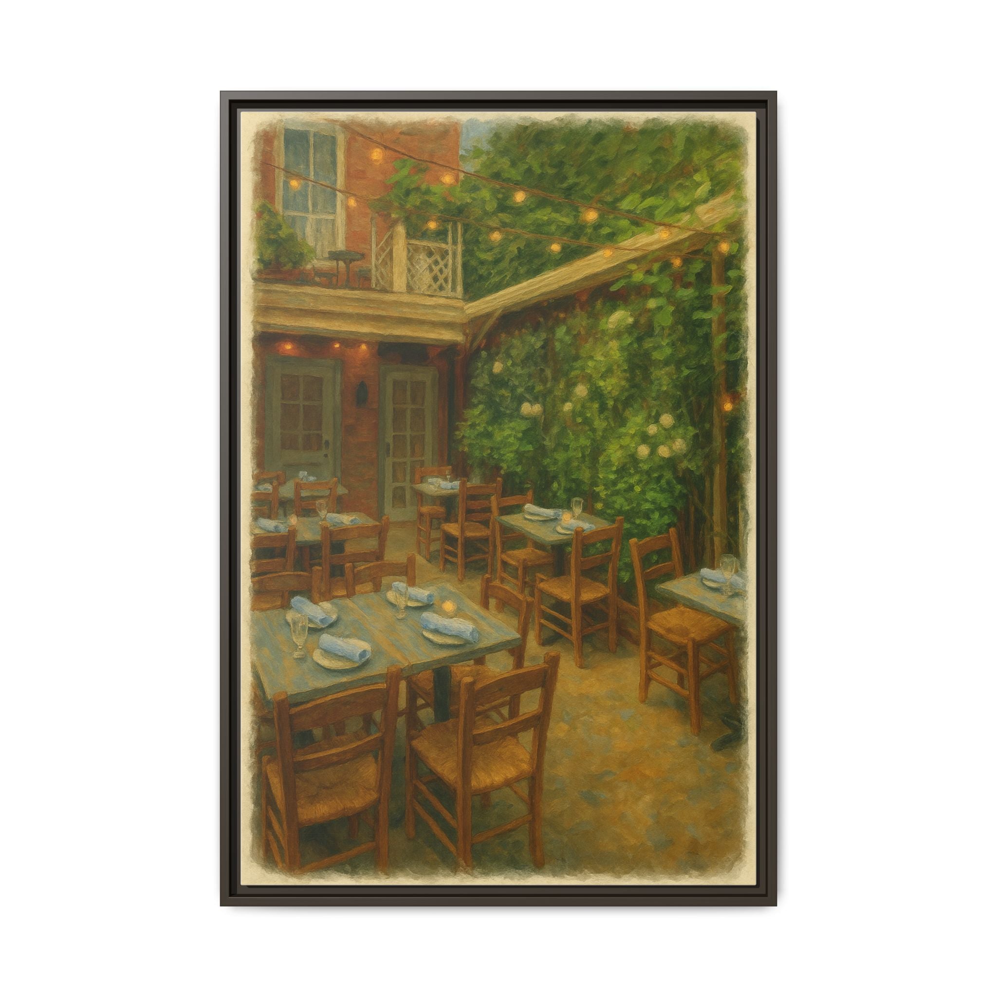 Palma — Restaurant Print | Matte Canvas + Wooden Frame