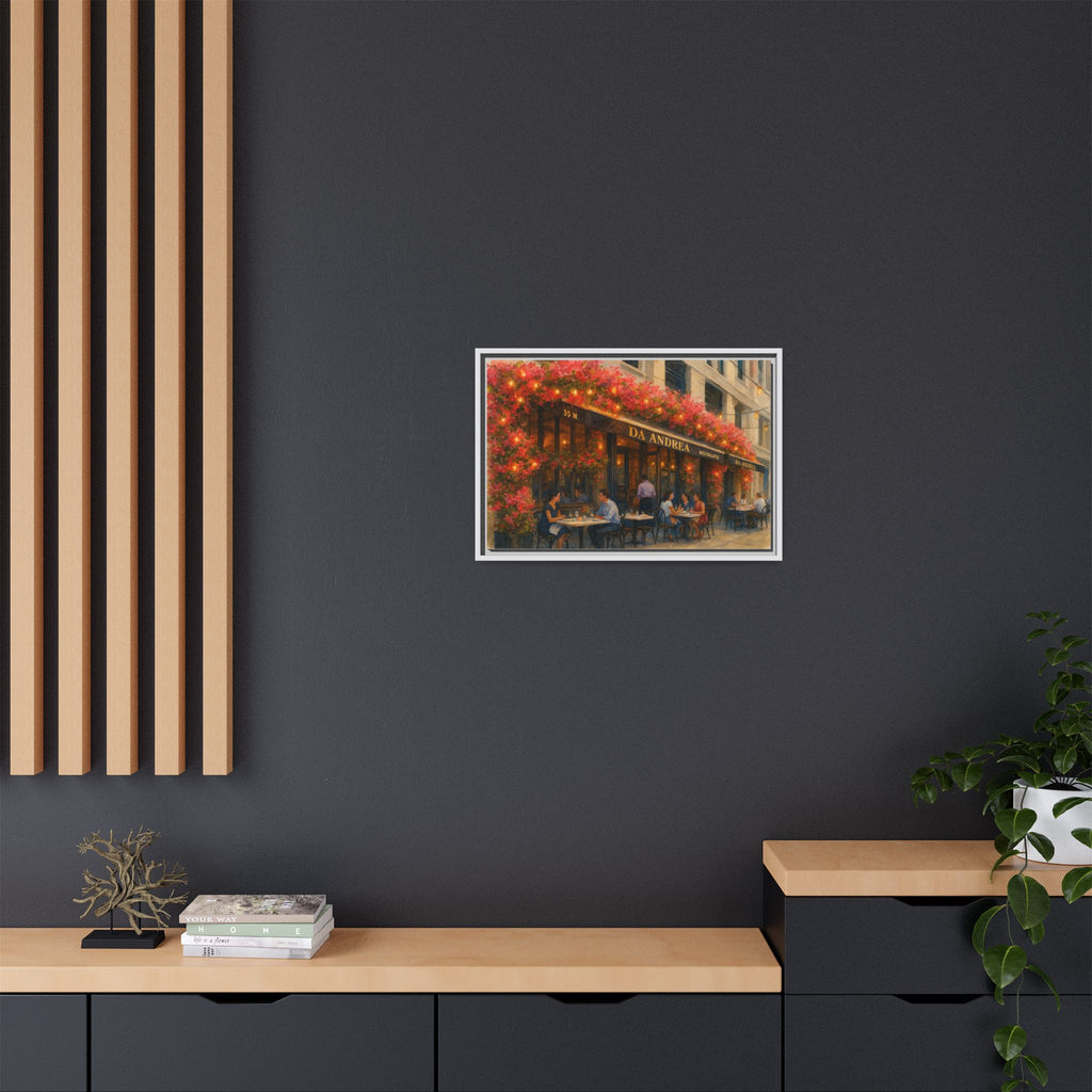Da Andrea — Restaurant Print | Matte Canvas + Wooden Frame