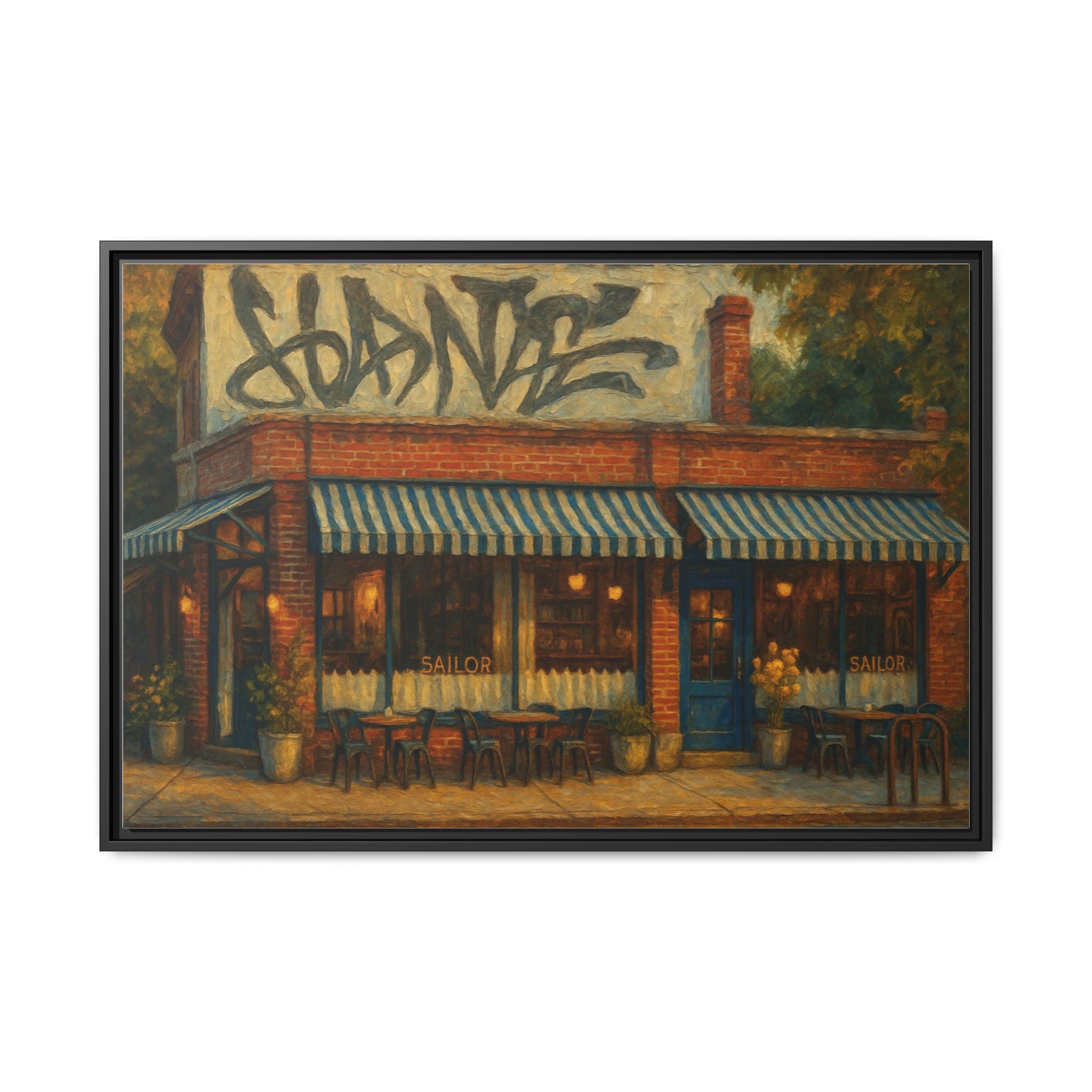 Sailor — Restaurant Print | Matte Canvas + Wooden Frame