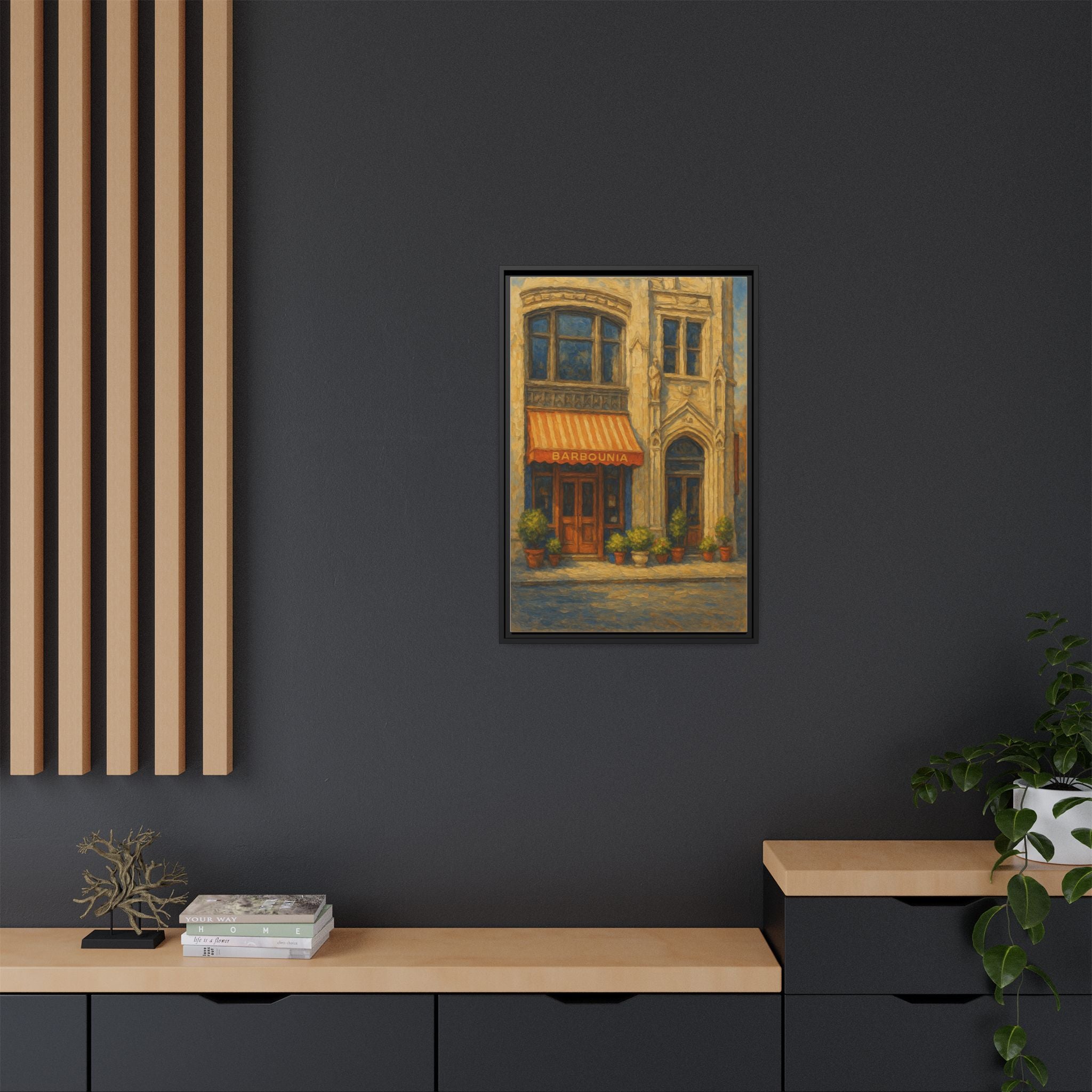 Barbounia — Restaurant Print | Matte Canvas + Wooden Frame