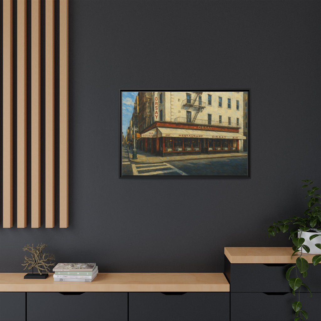 Orsay — Restaurant Print | Matte Canvas + Wooden Frame
