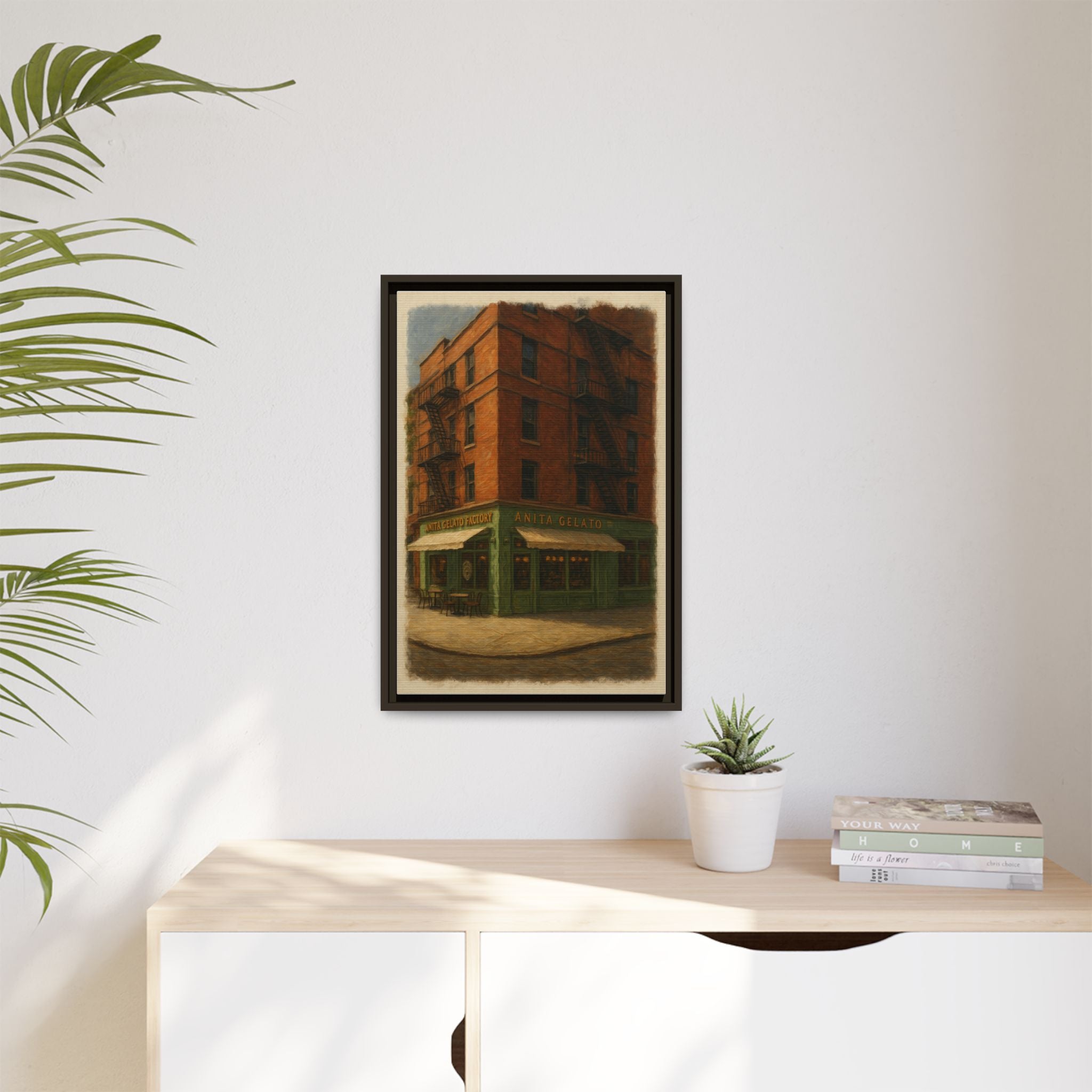 Anita Gelato — Restaurant Print | Matte Canvas + Wooden Frame