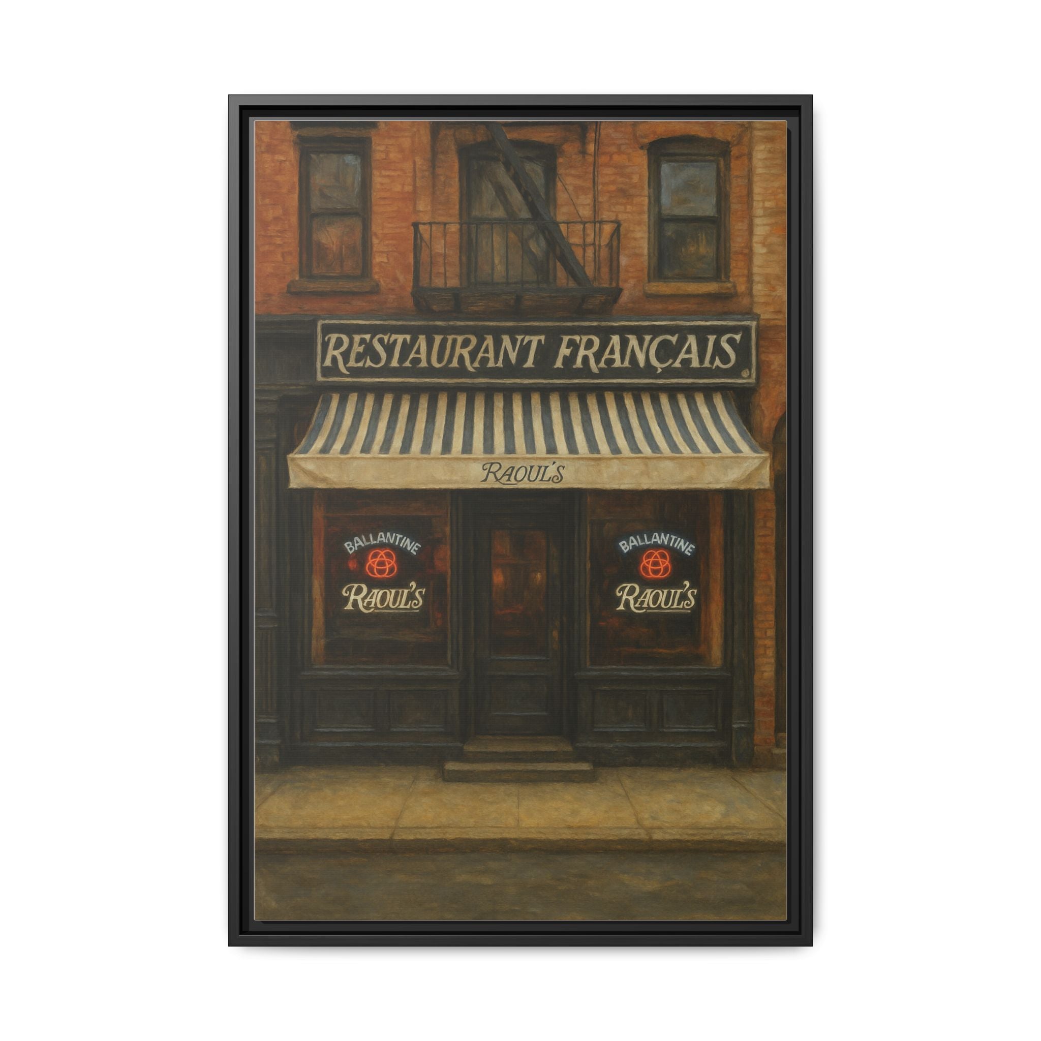 Raoul's Restaurant — Restaurant Print | Matte Canvas + Wooden Frame