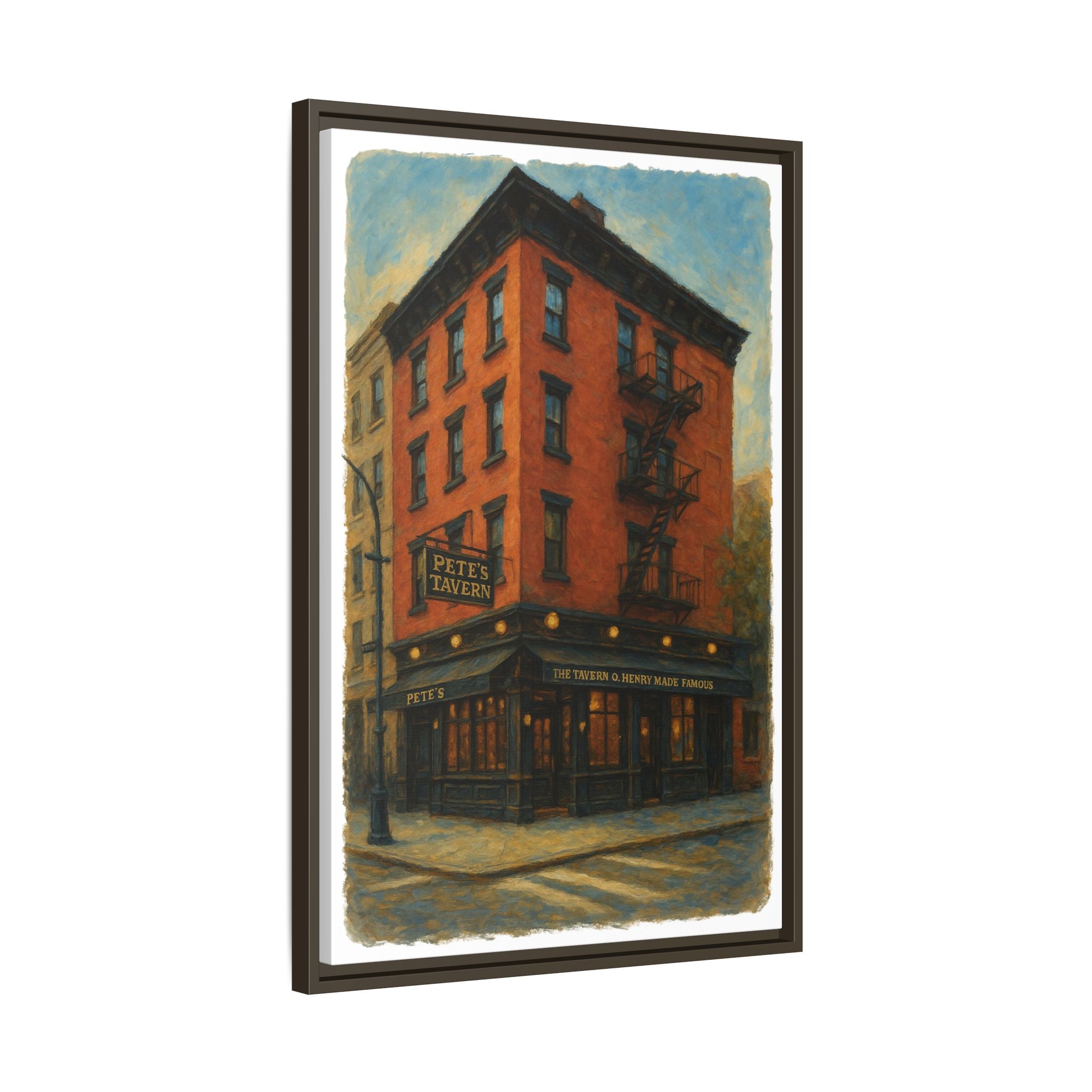 Pete's Tavern — Restaurant Print | Matte Canvas + Wooden Frame