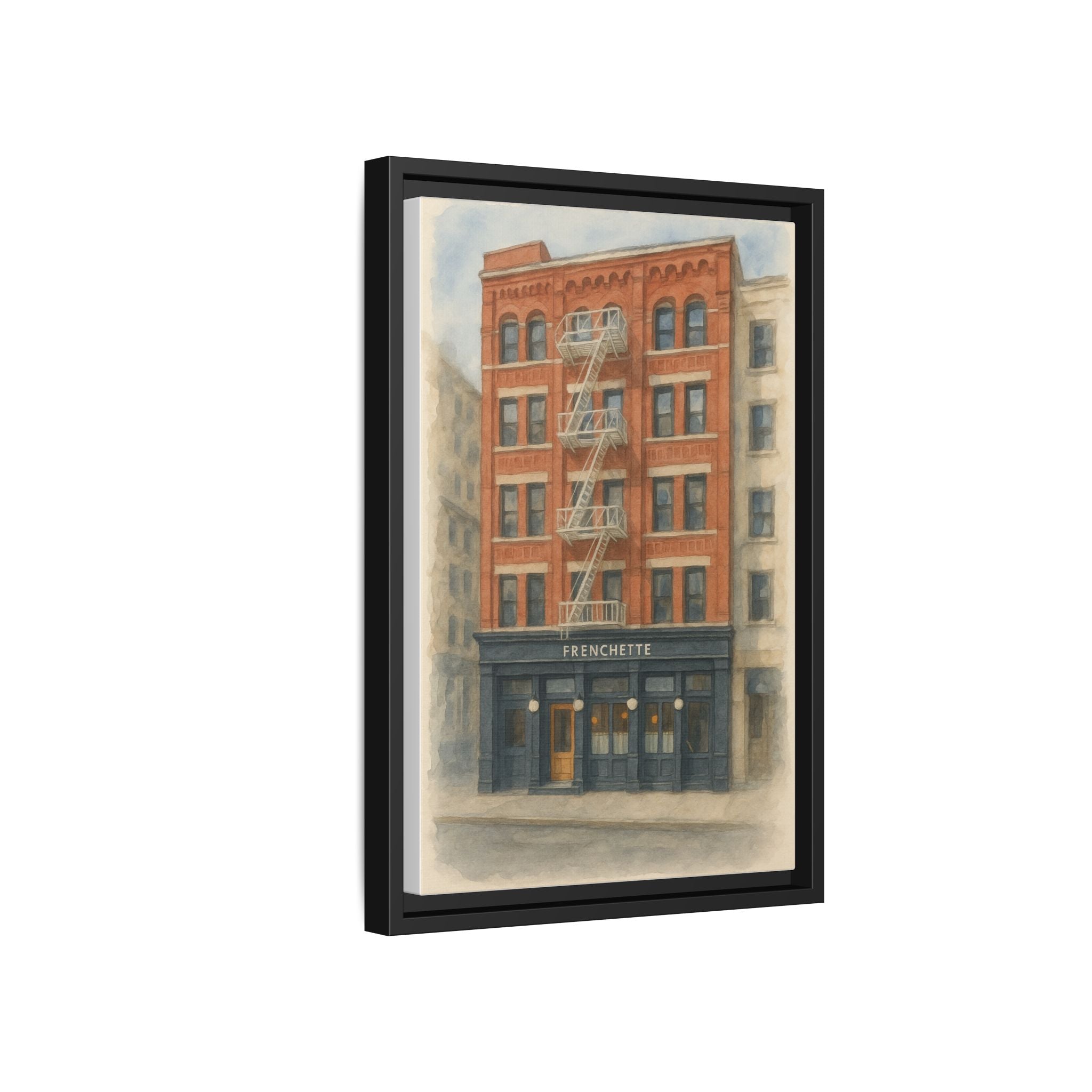Frenchette Restaurant — Restaurant Print | Matte Canvas + Wooden Frame