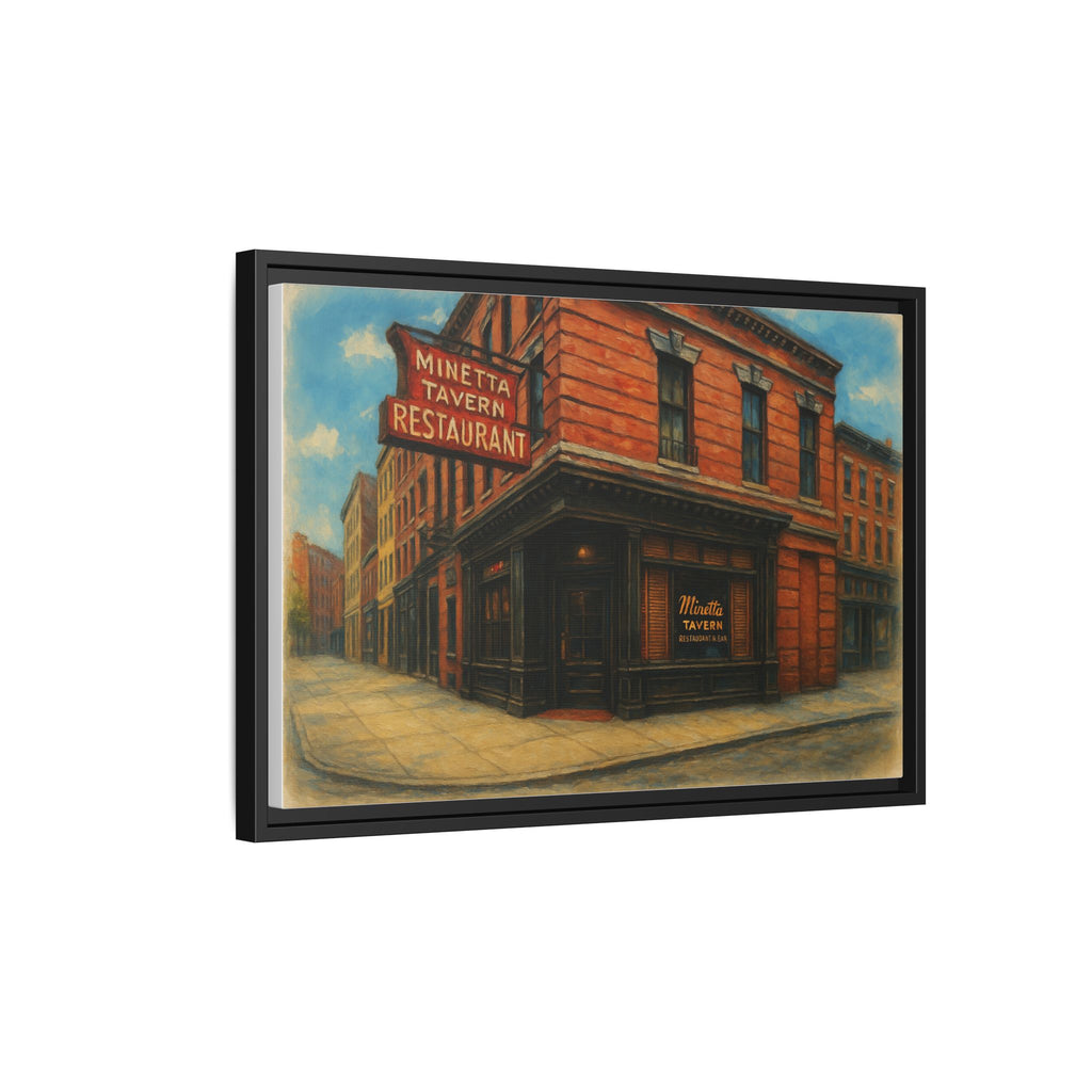 Minetta Tavern — Restaurant Print | Matte Canvas + Wooden Frame