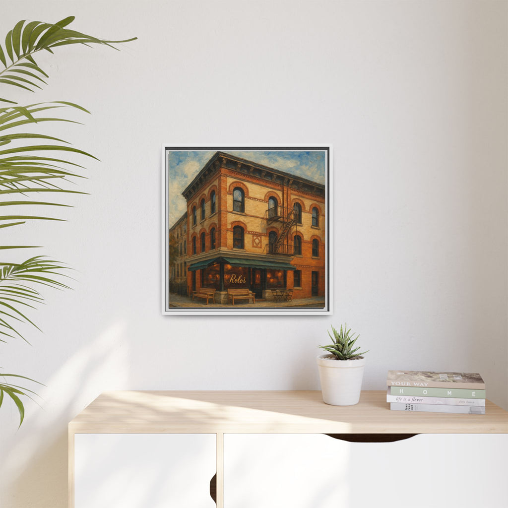 Rolo's — Restaurant Print | Matte Canvas + Wooden Frame