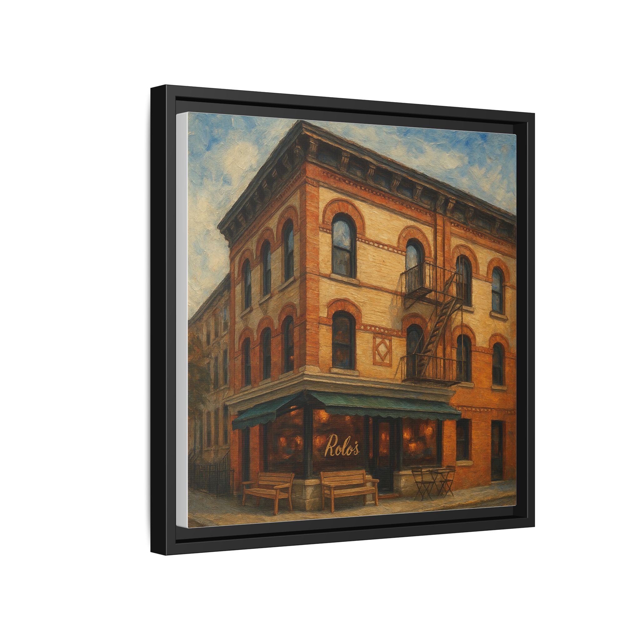 Rolo's — Restaurant Print | Matte Canvas + Wooden Frame
